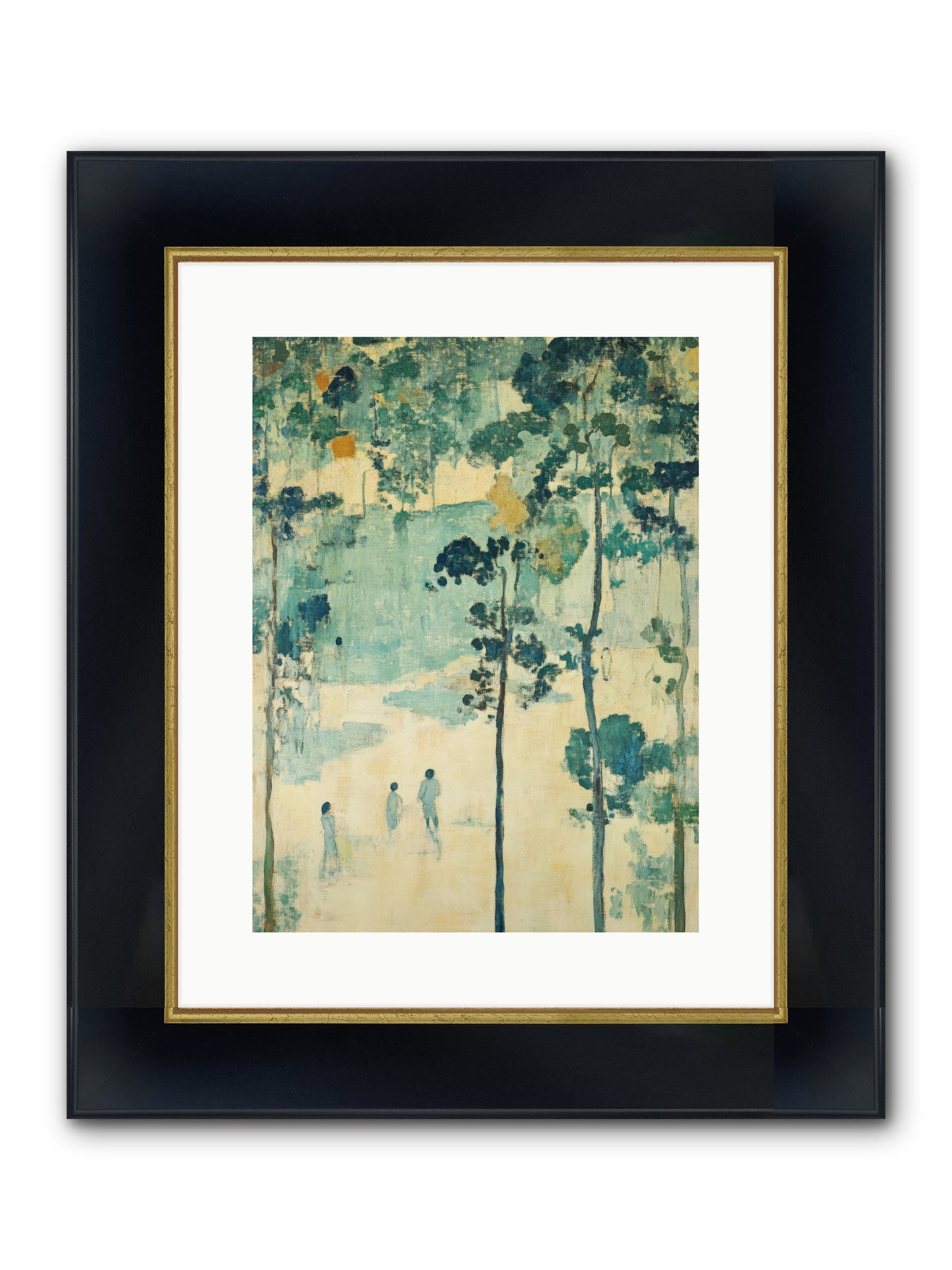 Wild Wood Passage Framed Print - Wide Black w/Gold 12x16