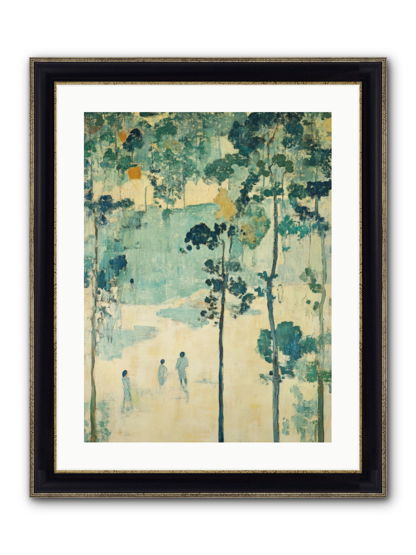 Wild Wood Passage Framed Print - Black & Gold 18x24