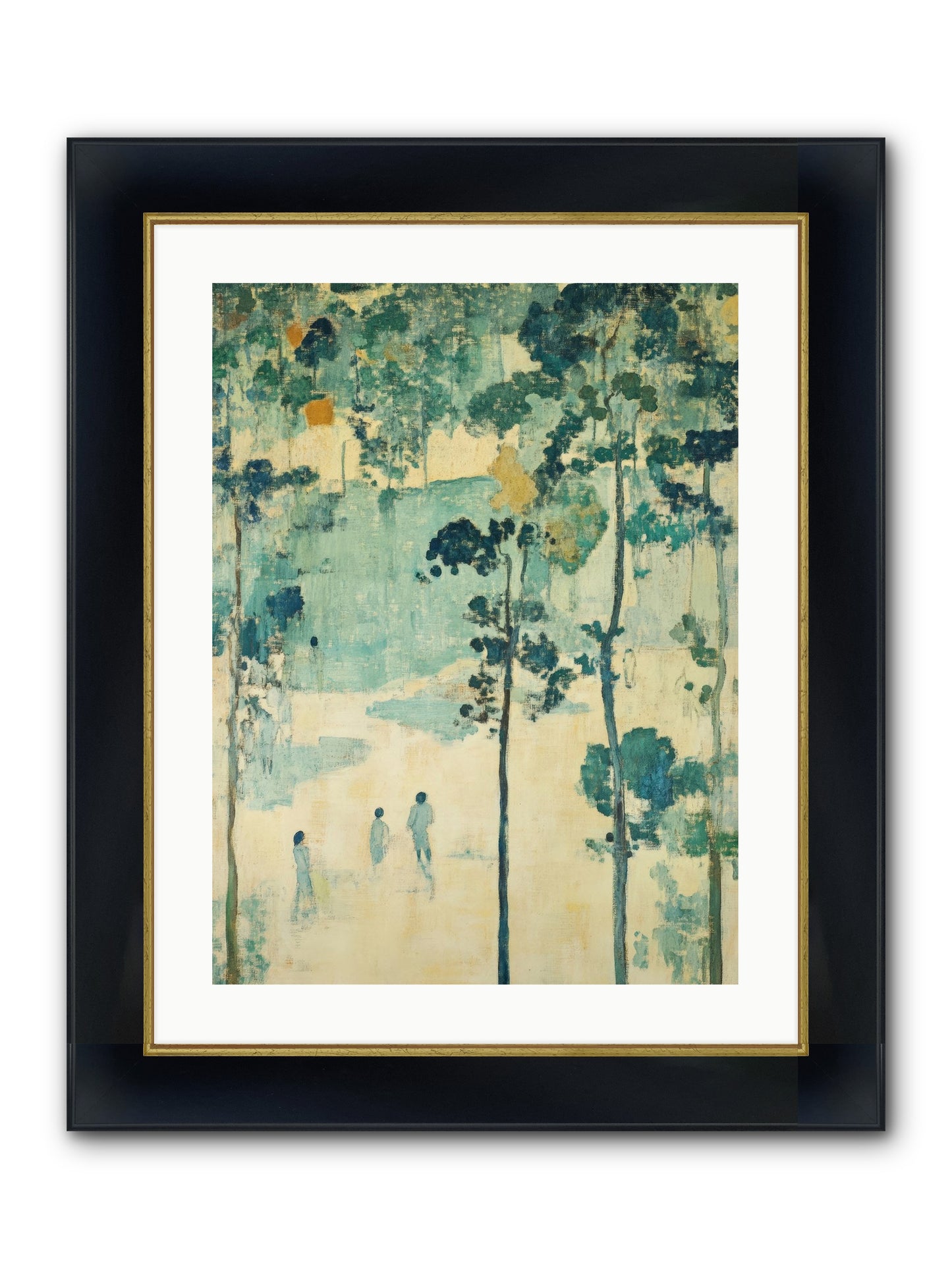 Wild Wood Passage Framed Print - Wide Black w/Gold 18x24