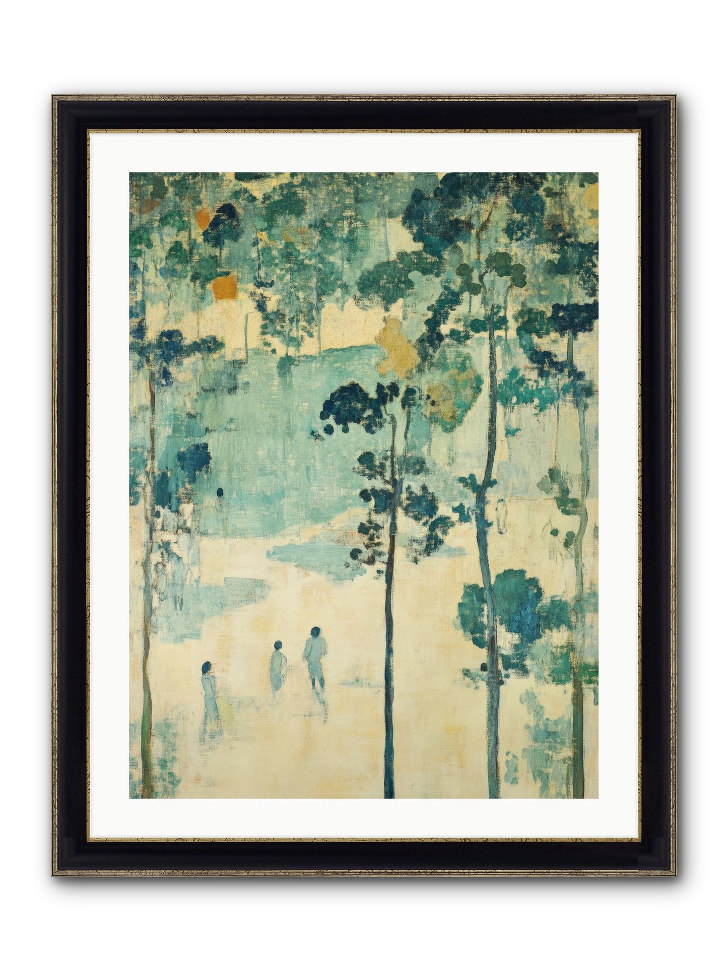 Wild Wood Passage Framed Print - Black & Gold 24x32
