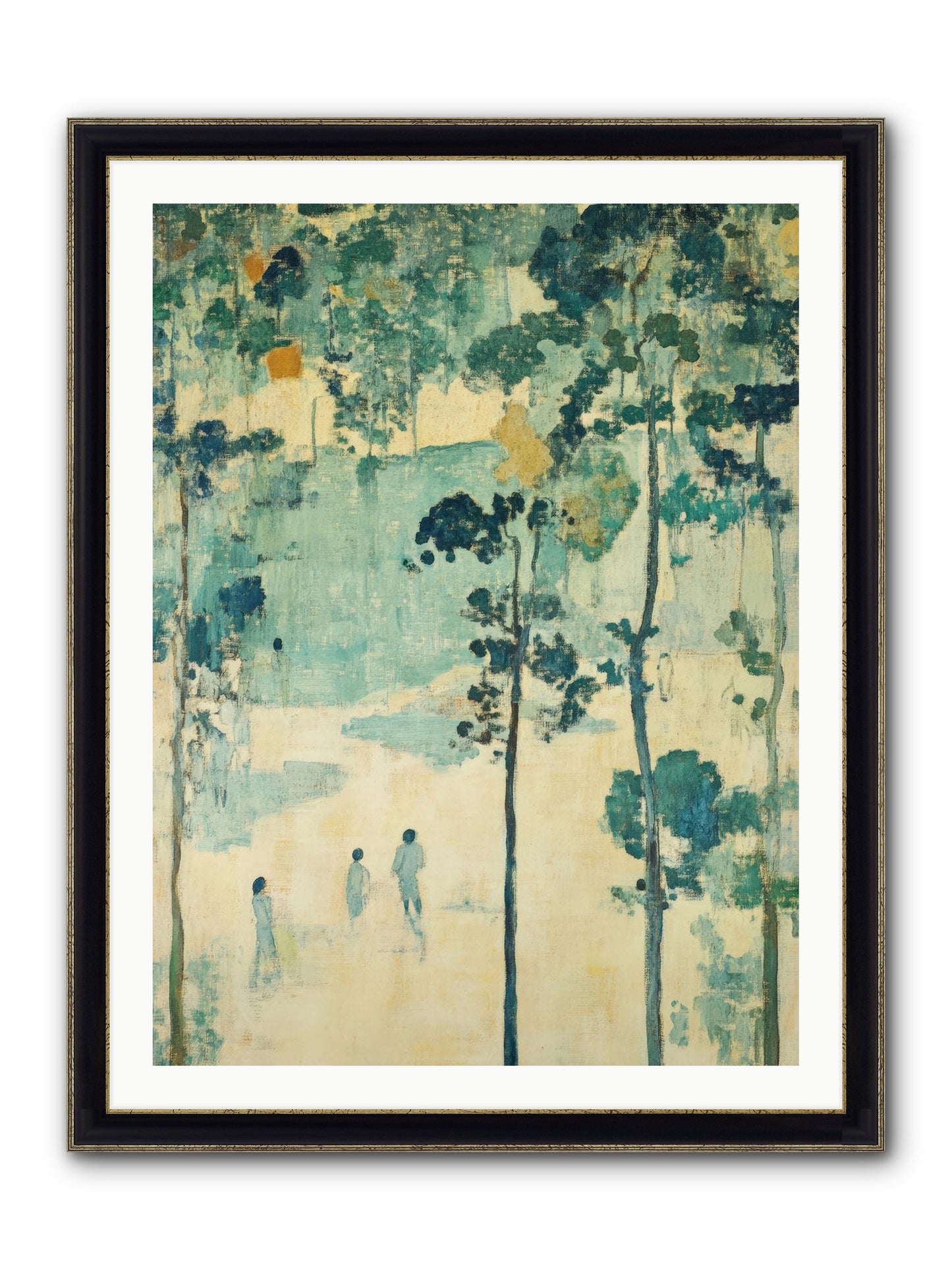Wild Wood Passage Framed Print - Black & Gold 30x40