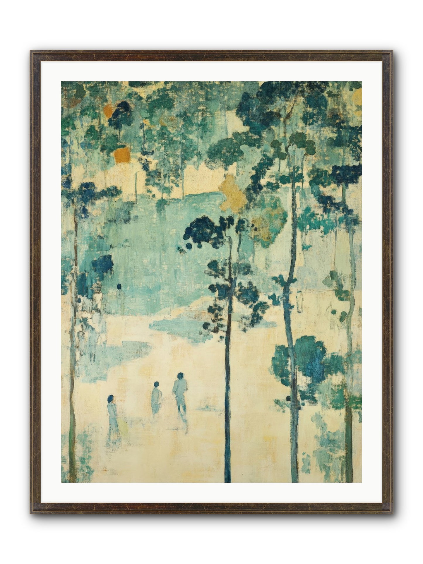 Wild Wood Passage Framed Print - Slimwoods Black/Gold 30x40