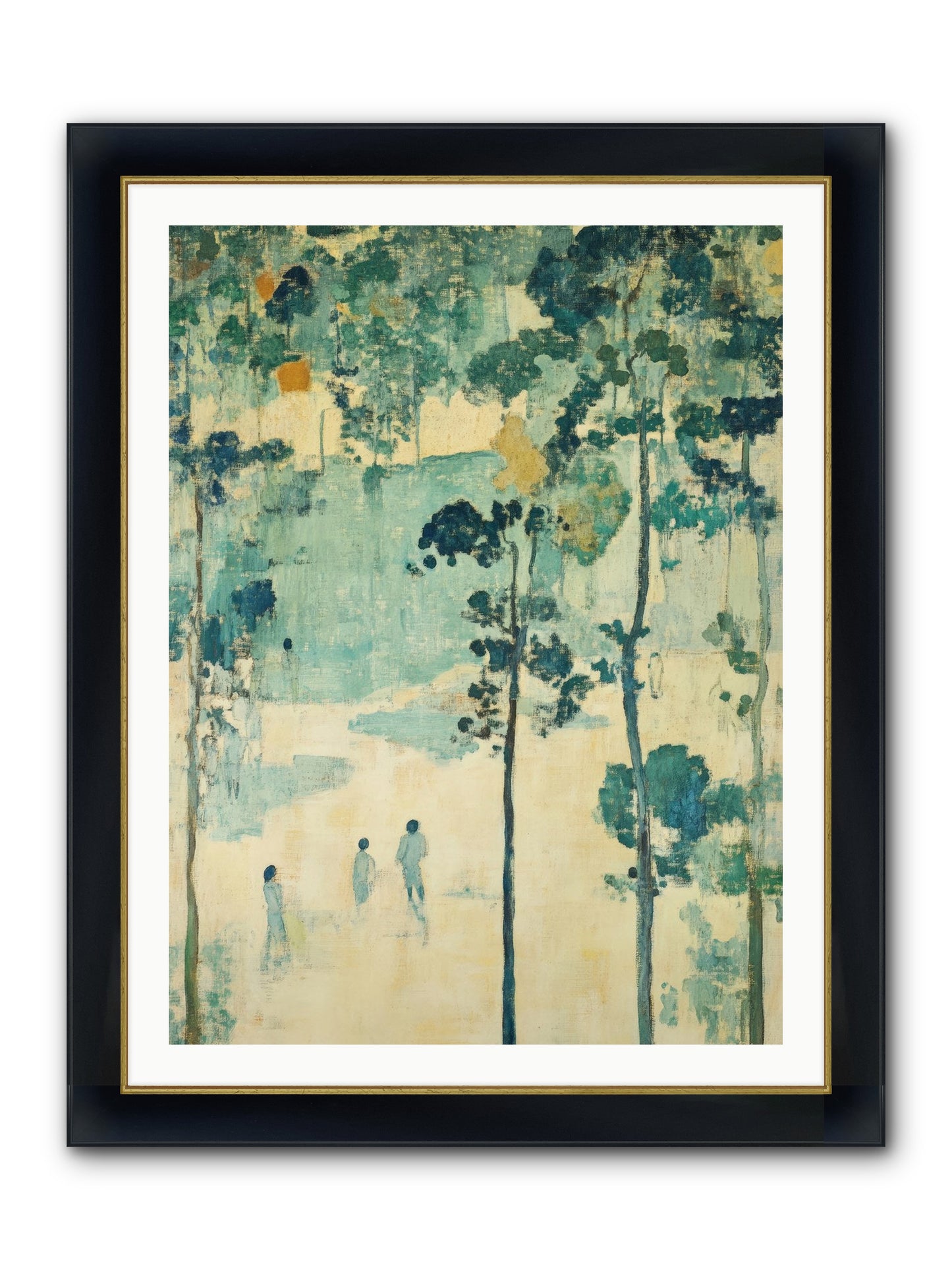 Wild Wood Passage Framed Print - Wide Black w/Gold 30x40