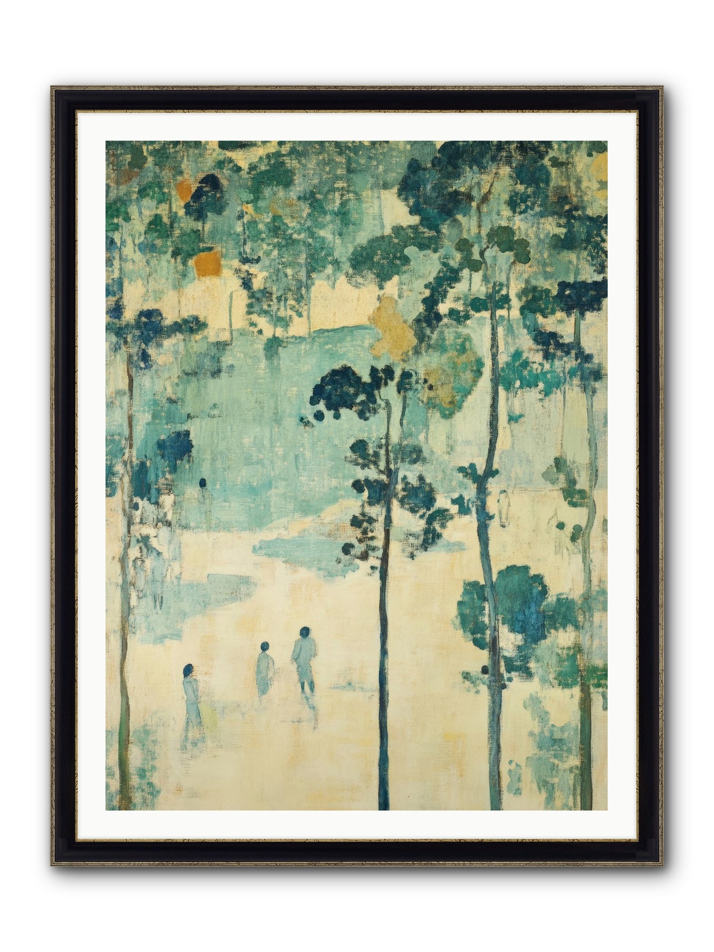 Wild Wood Passage Framed Print - Black & Gold 36x48