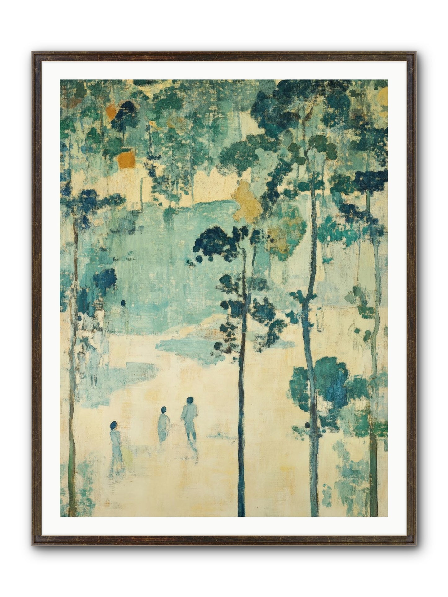 Wild Wood Passage Framed Print - Slimwoods Black/Gold 36x48