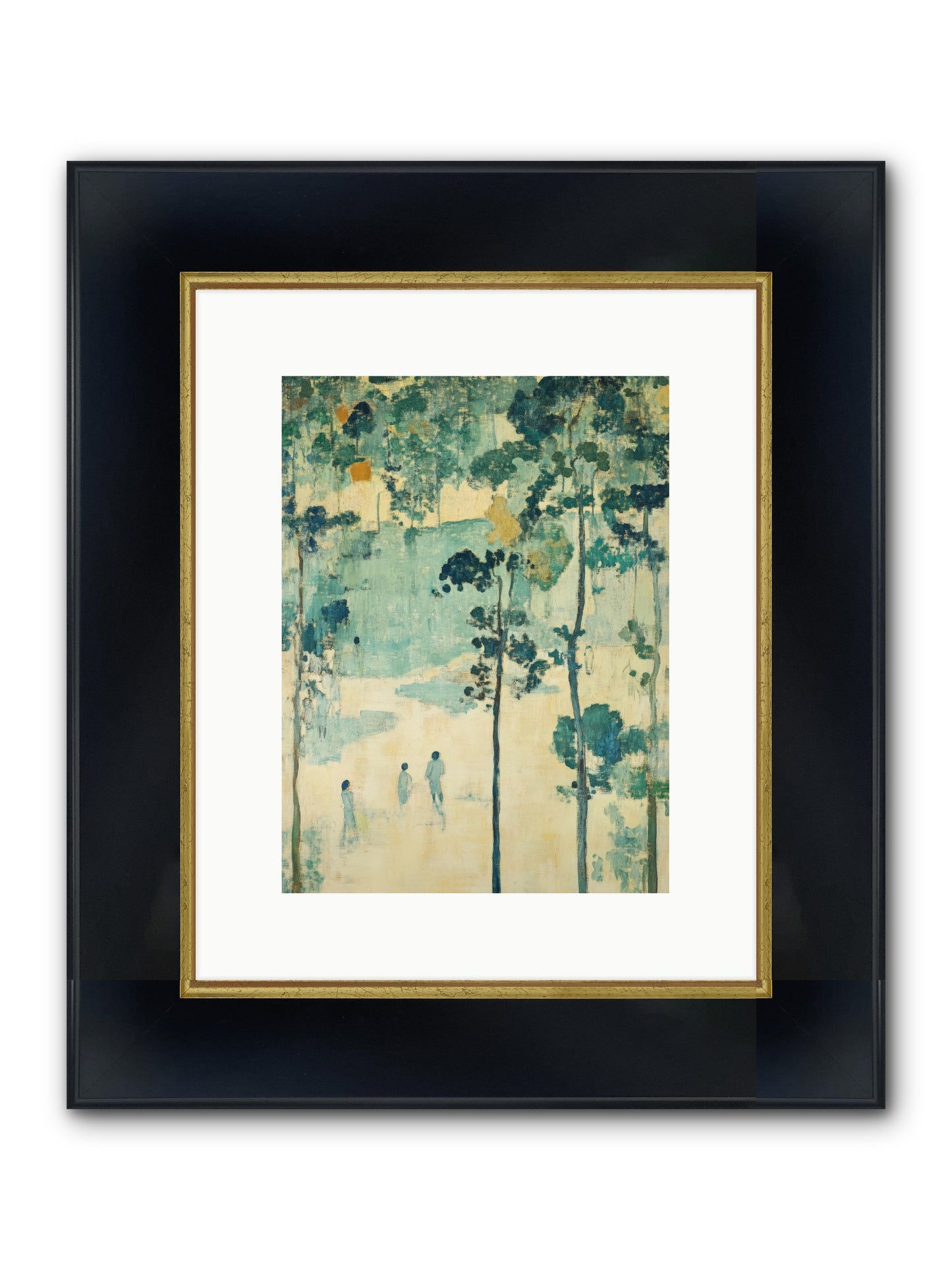Wild Wood Passage Framed Print - Wide Black w/Gold 9x12
