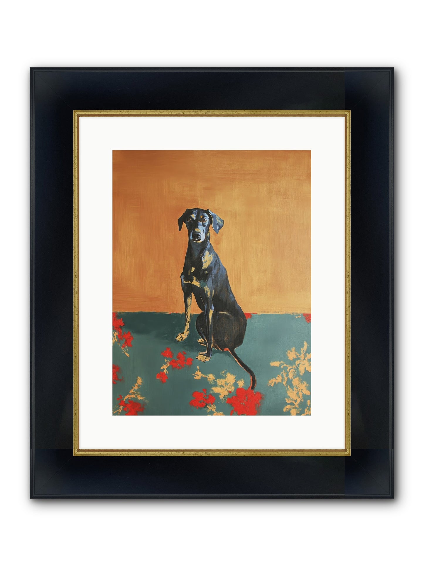 Wilde Framed Print - Wide Black w/Gold 12x16