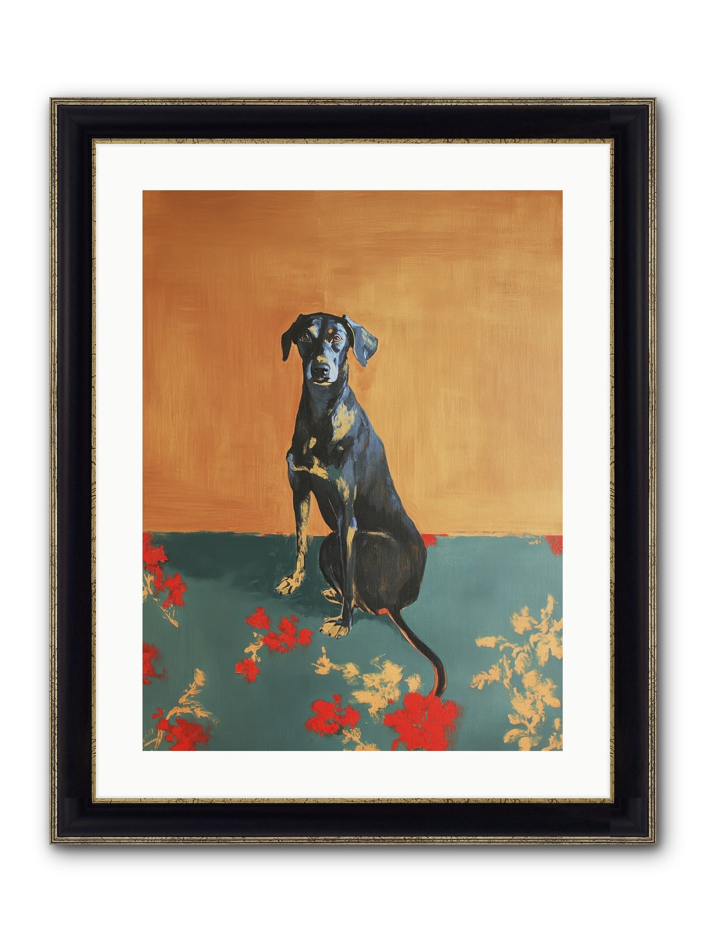 Wilde Framed Print - Black & Gold 18x24
