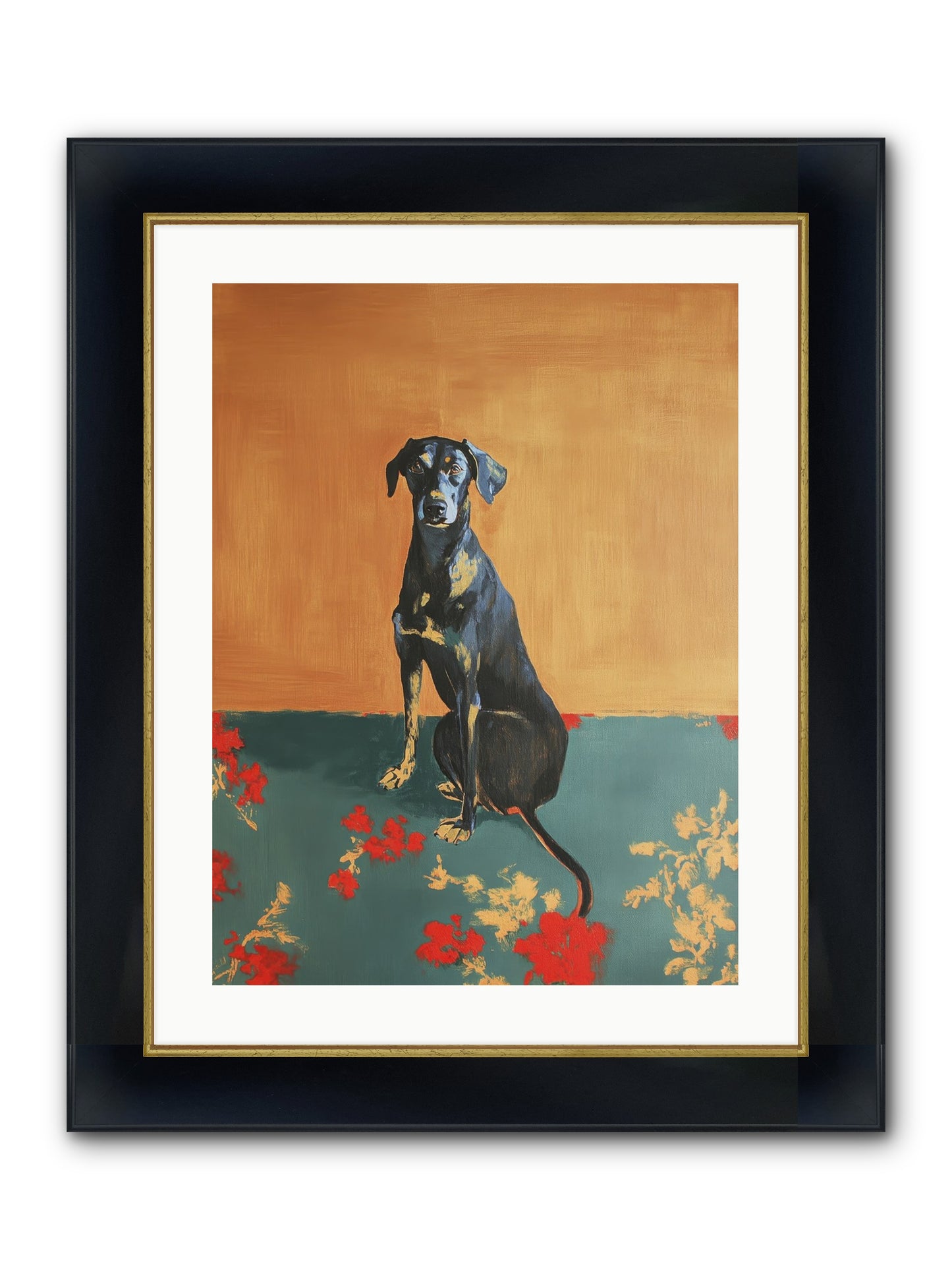 Wilde Framed Print - Wide Black w/Gold 18x24