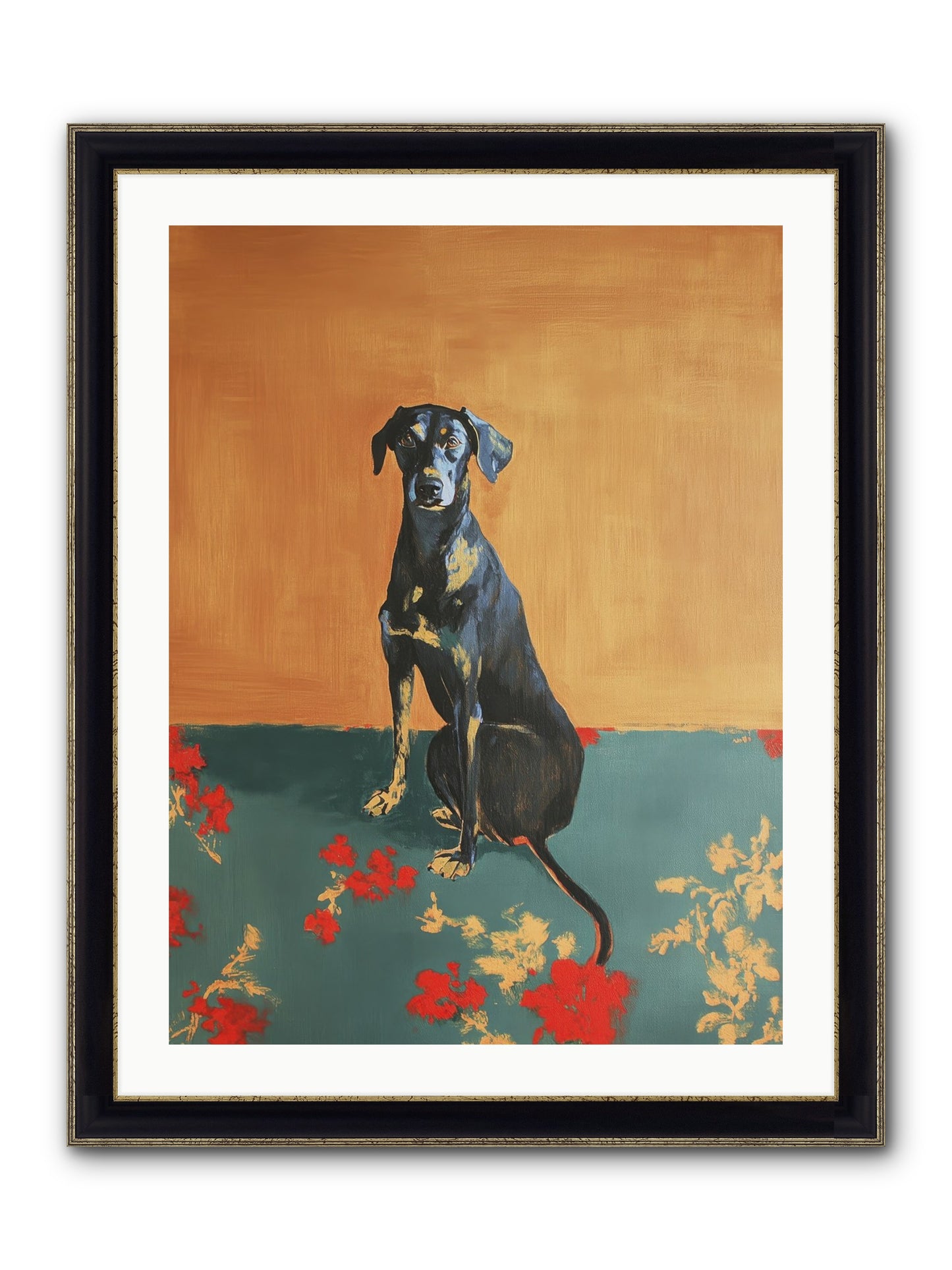 Wilde Framed Print - Black & Gold 24x32