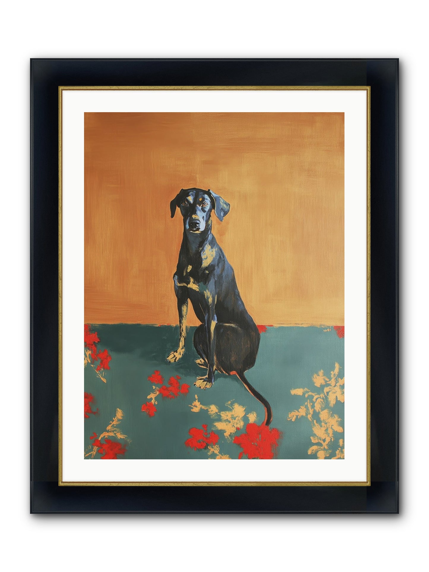 Wilde Framed Print - Wide Black w/Gold 24x32