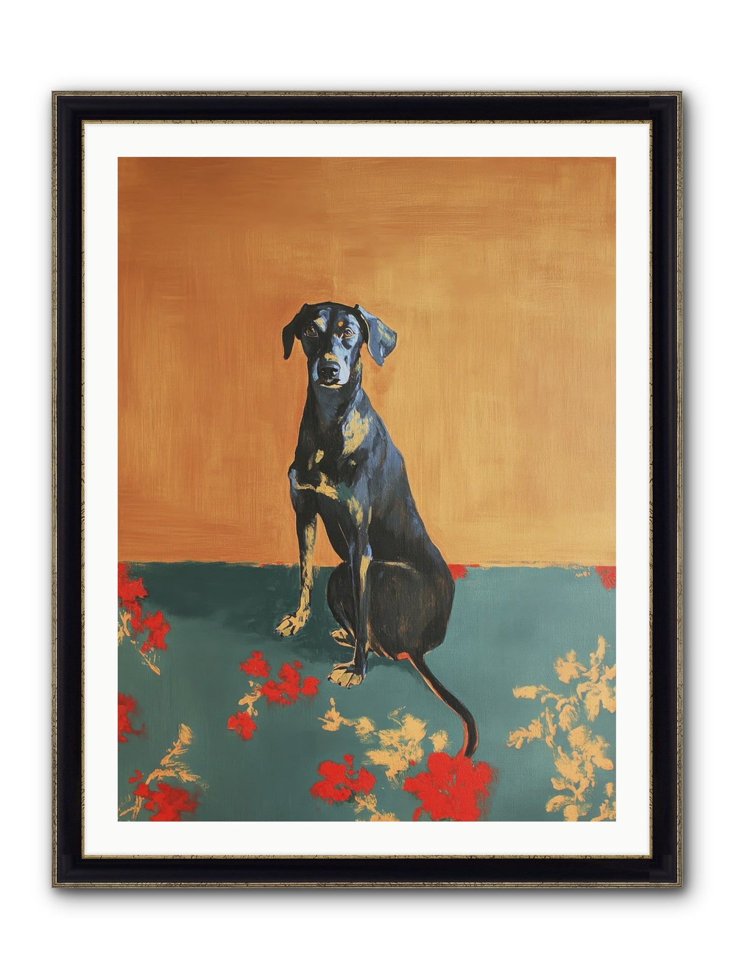 Wilde Framed Print - Black & Gold 30x40