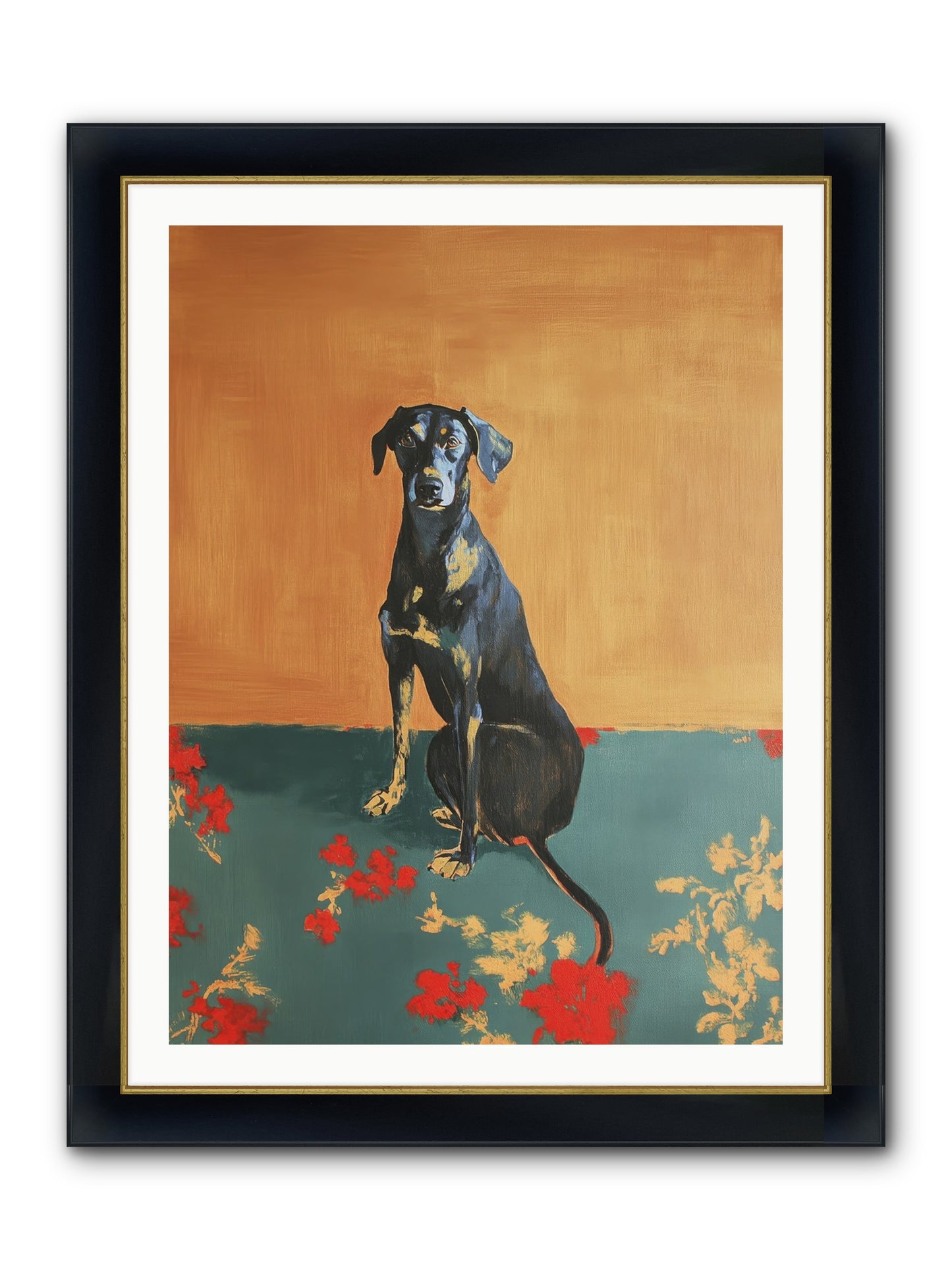 Wilde Framed Print - Wide Black w/Gold 30x40