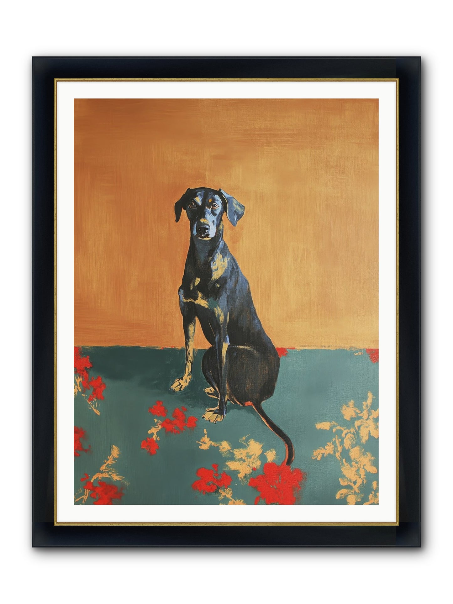 Wilde Framed Print - Wide Black w/Gold 36x48