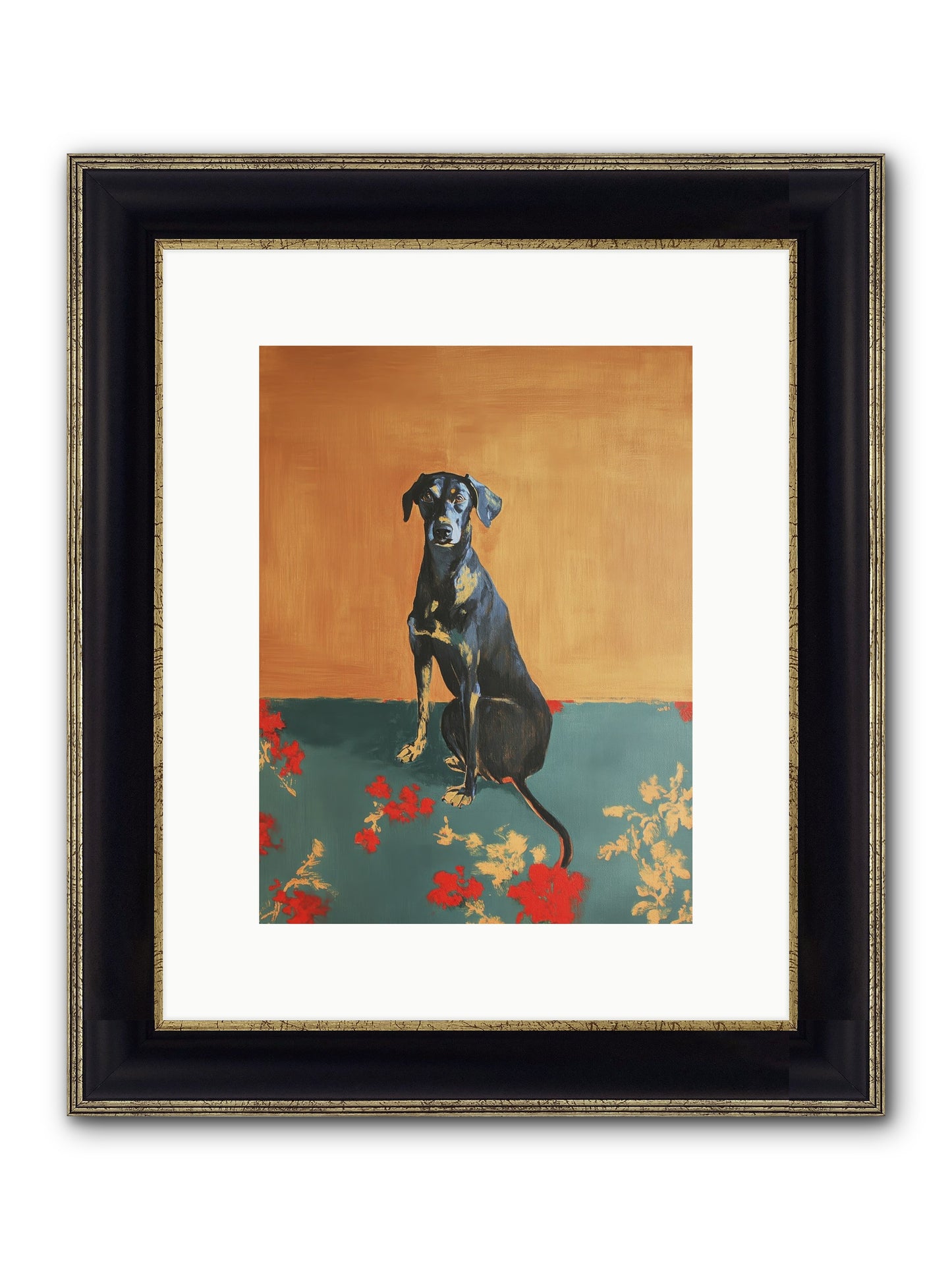 Wilde Framed Print - Black & Gold 9x12