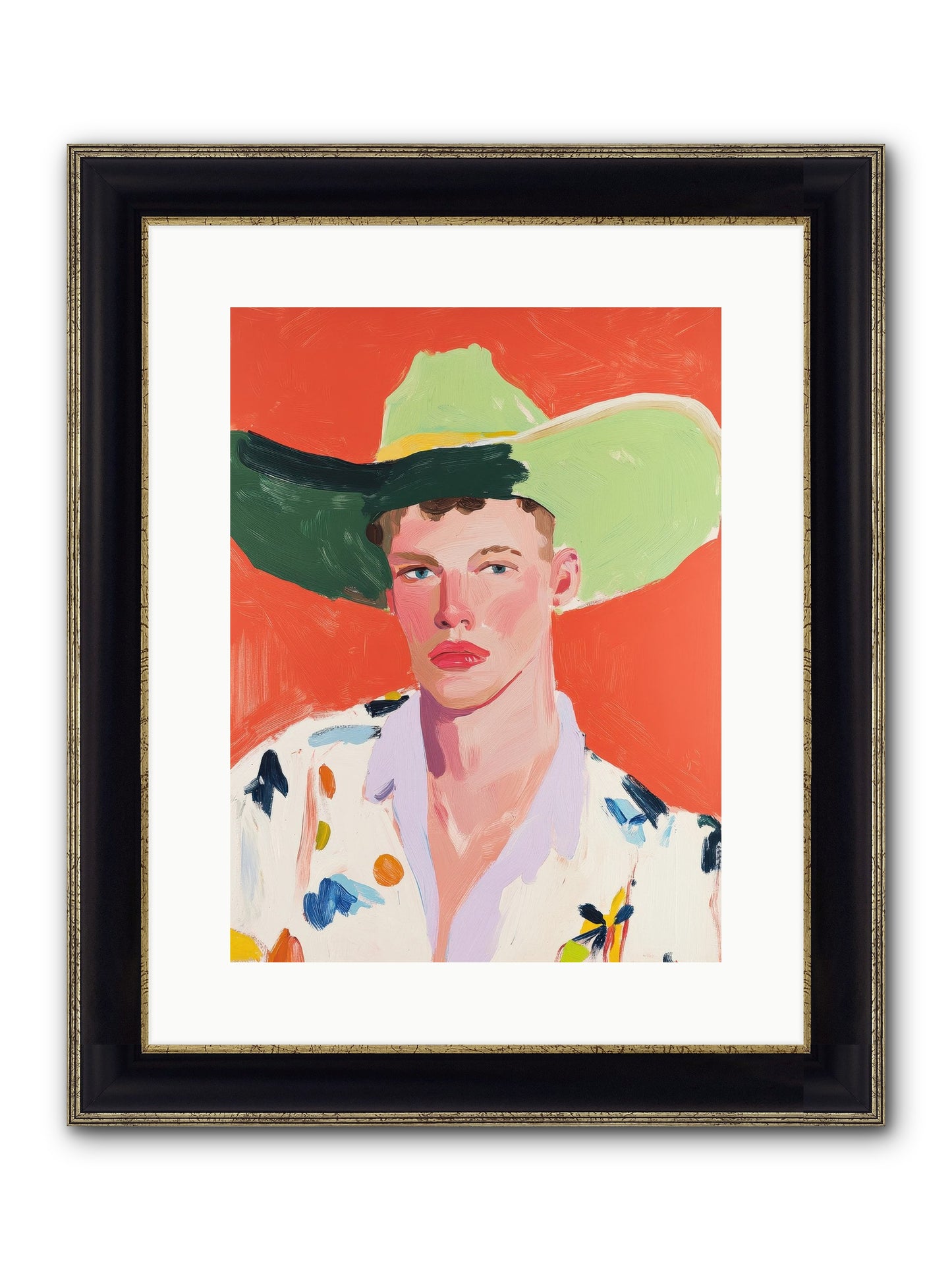 Wildfire Rodeo Framed Print - Black & Gold 12x16