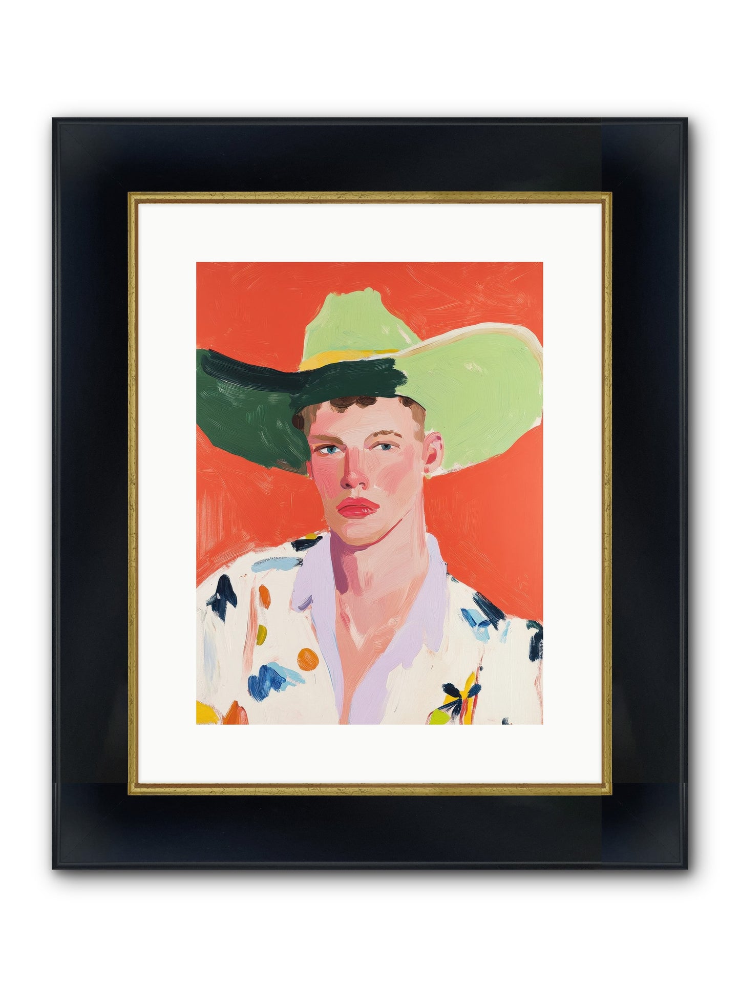 Wildfire Rodeo Framed Print - Wide Black w/Gold 12x16