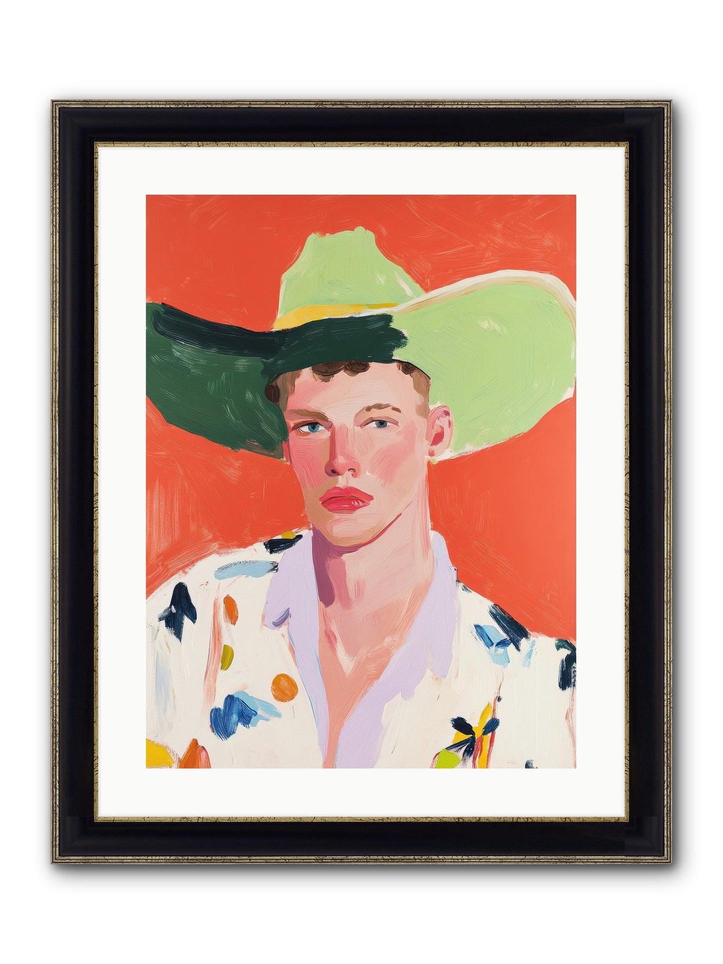 Wildfire Rodeo Framed Print - Black & Gold 18x24