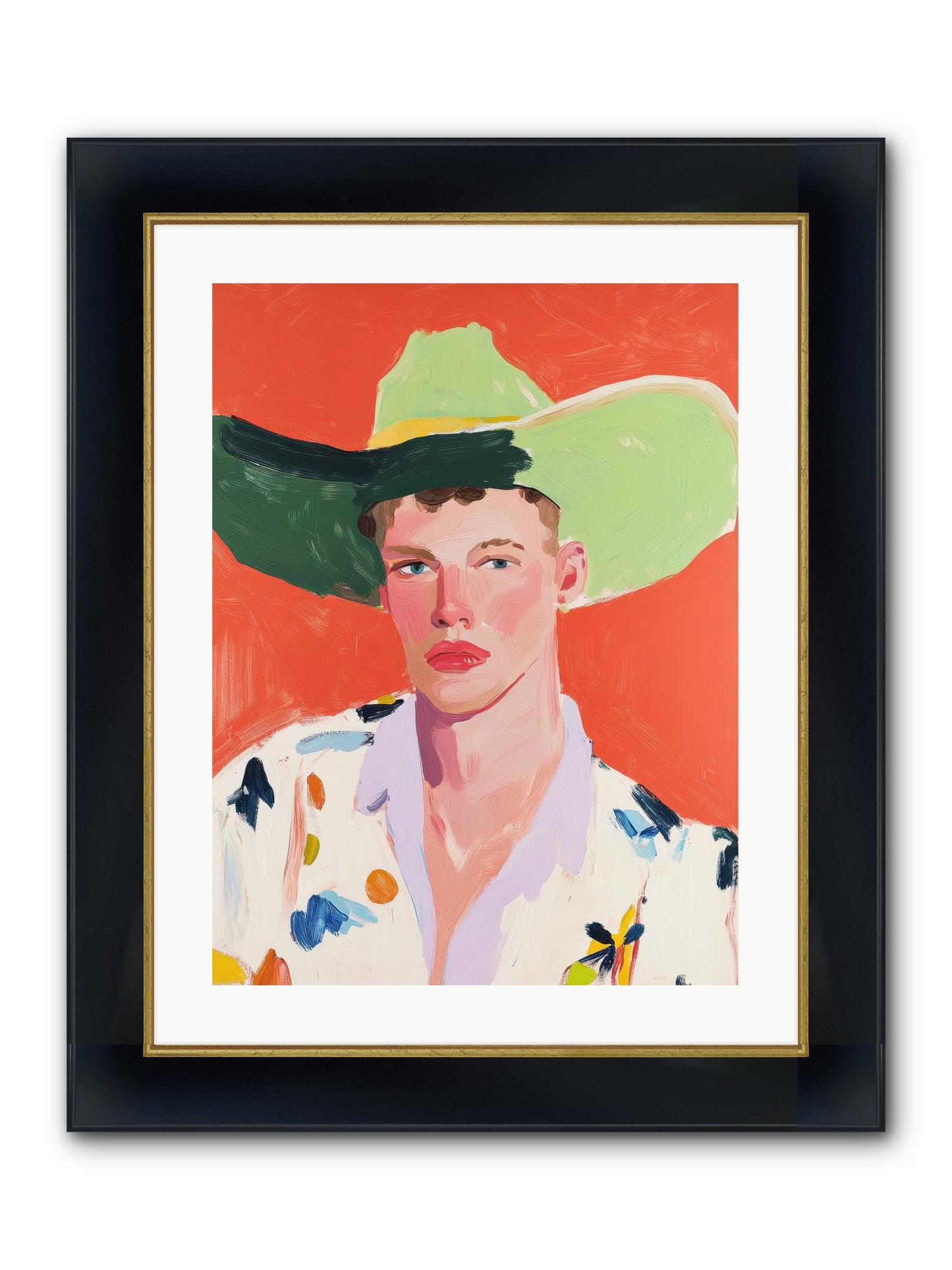 Wildfire Rodeo Framed Print - Wide Black w/Gold 18x24