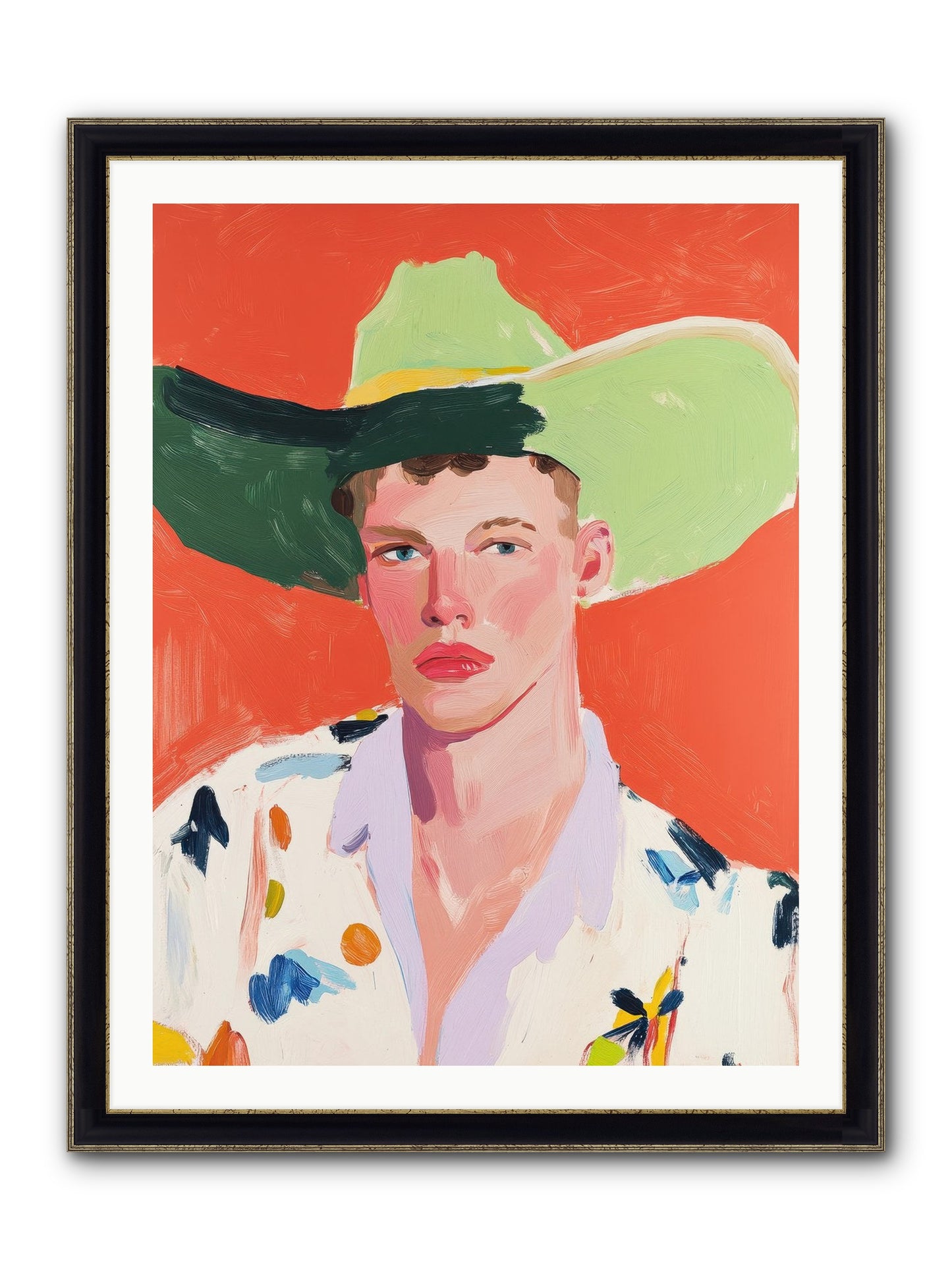 Wildfire Rodeo Framed Print - Black & Gold 30x40