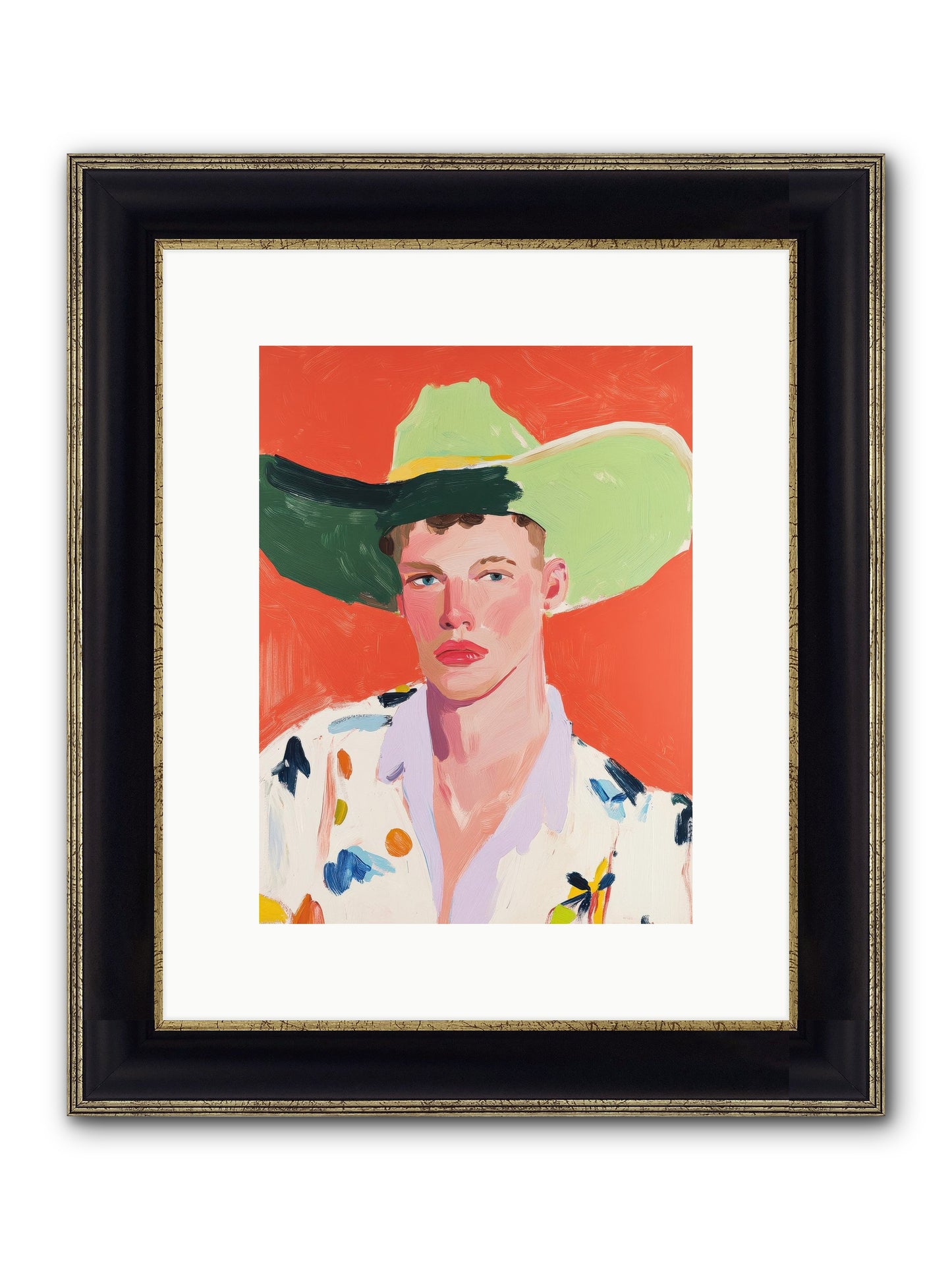 Wildfire Rodeo Framed Print - Black & Gold 9x12