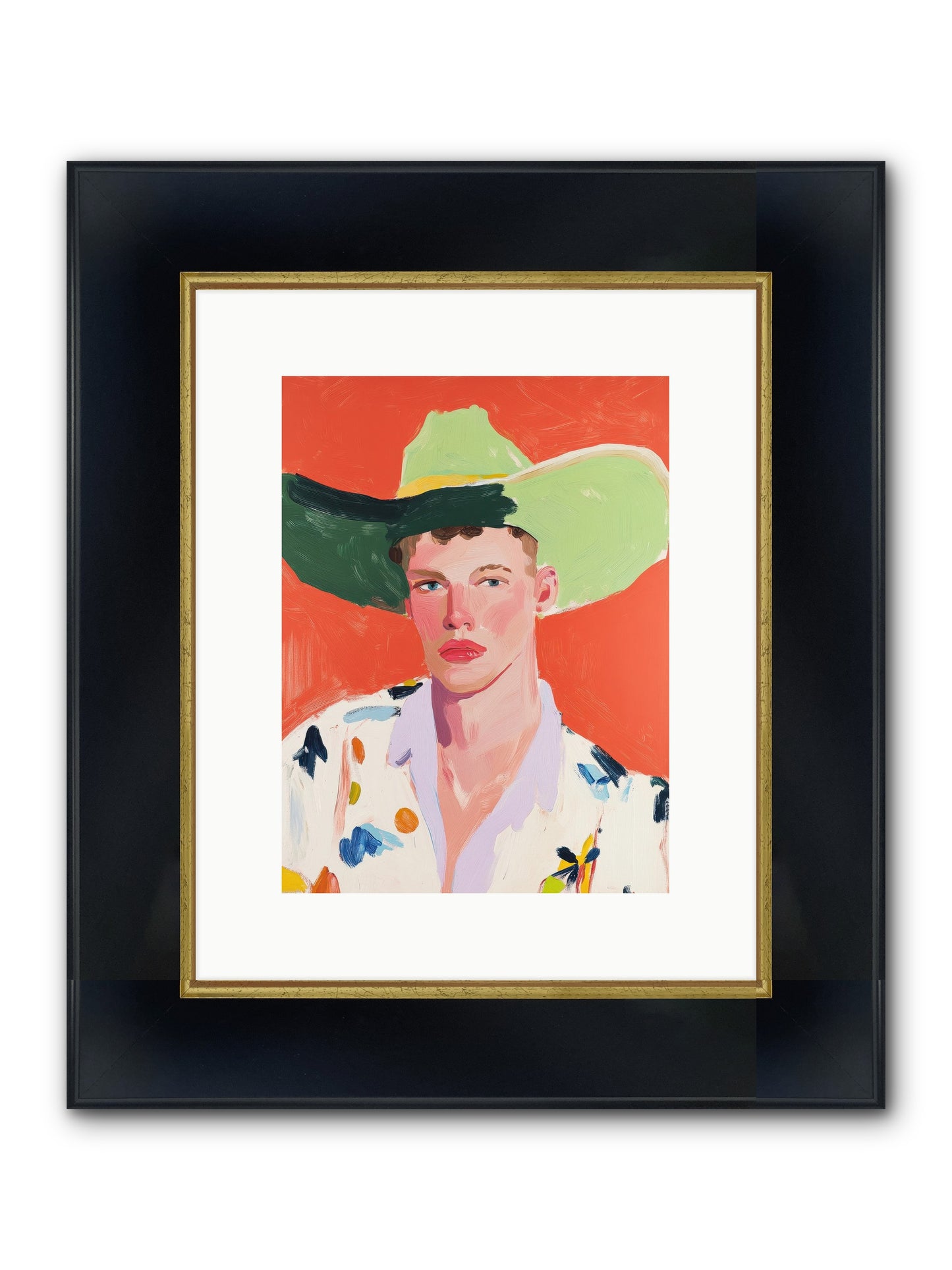 Wildfire Rodeo Framed Print - Wide Black w/Gold 9x12
