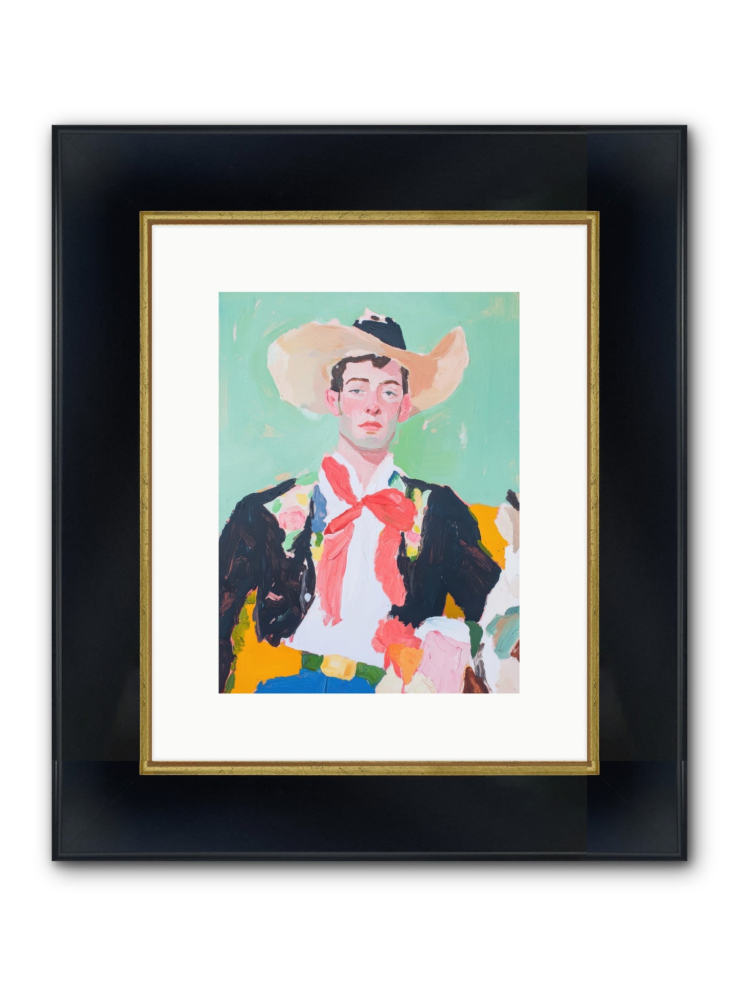 Wildfire Williams Framed Print - Wide Black w/Gold 9x12