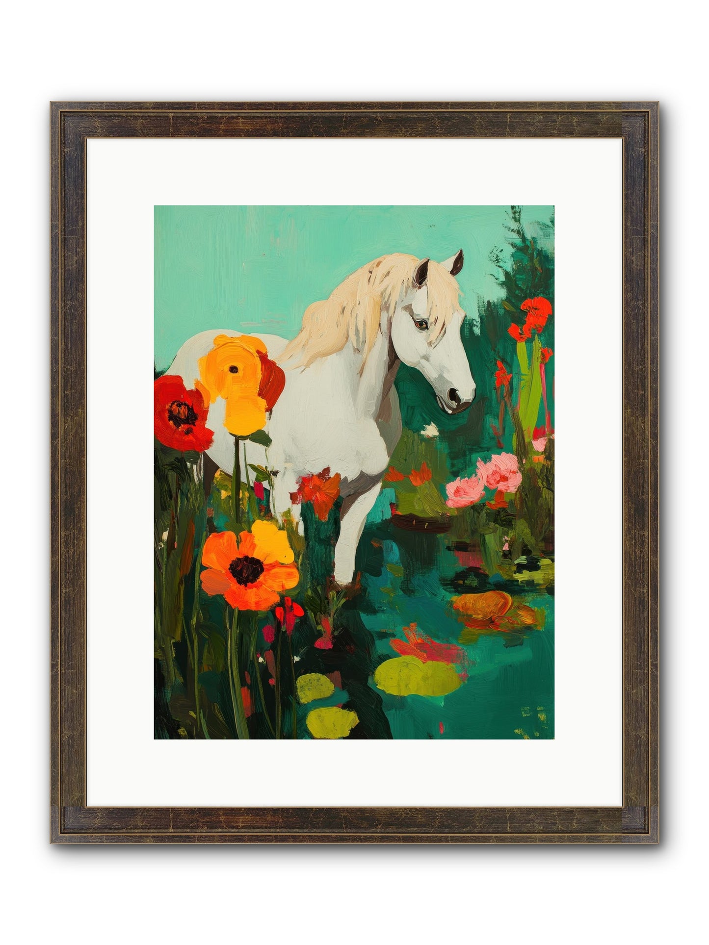 Wildflower Framed Print - Slimwoods Black/Gold 12x16