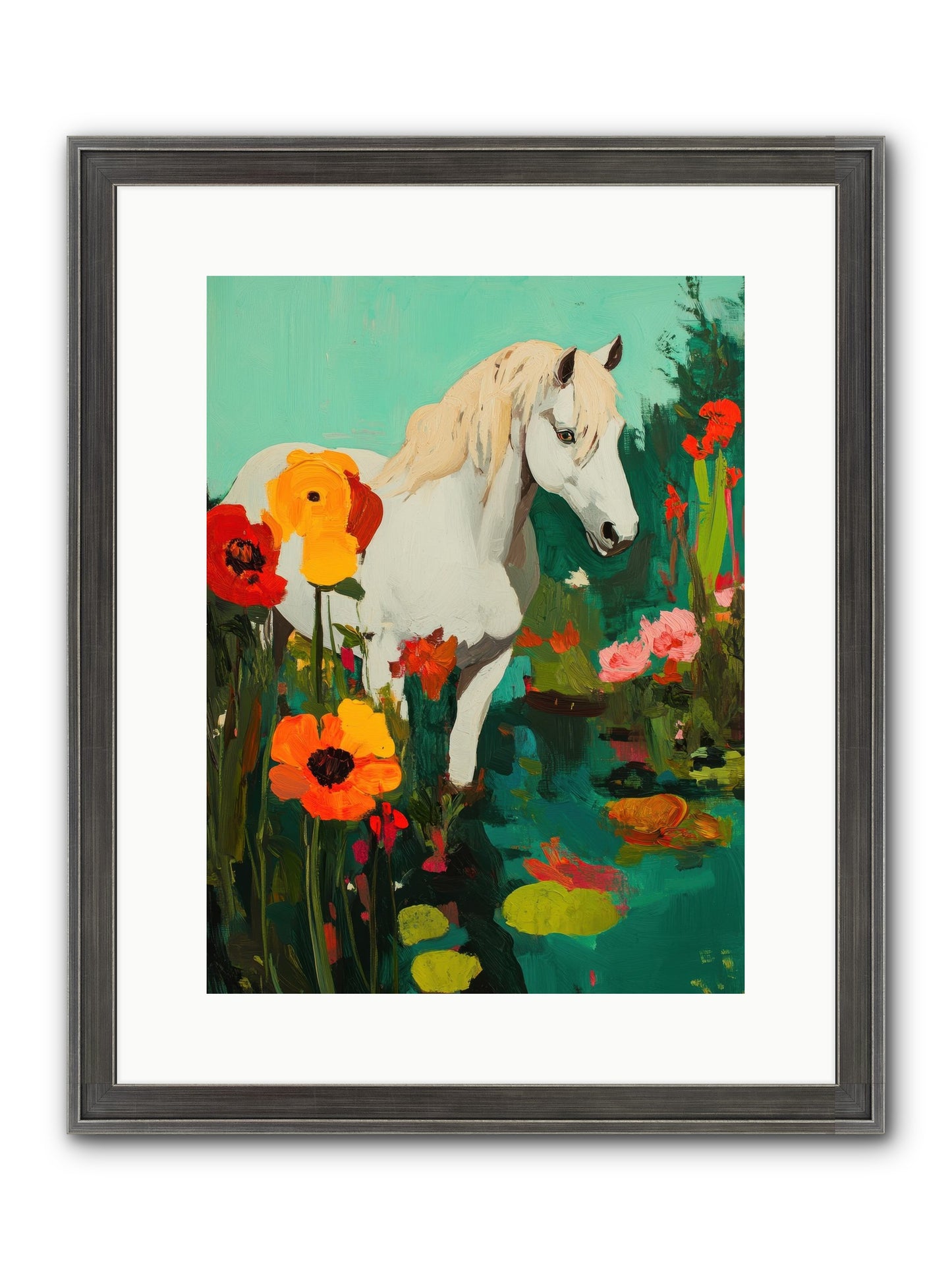 Wildflower Framed Print - Slimwoods Black/Silver 12x16