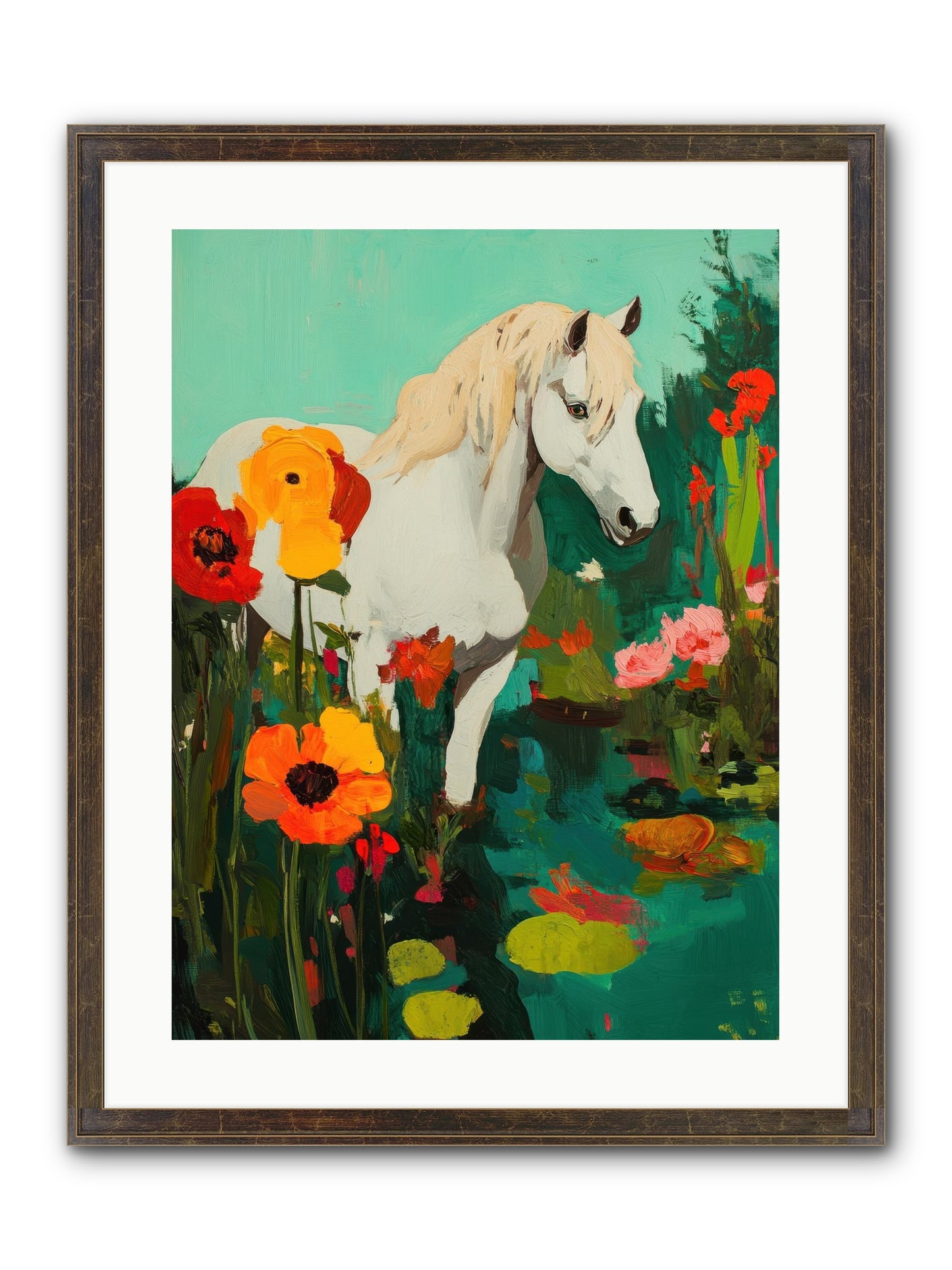 Wildflower Framed Print - Slimwoods Black/Gold 18x24