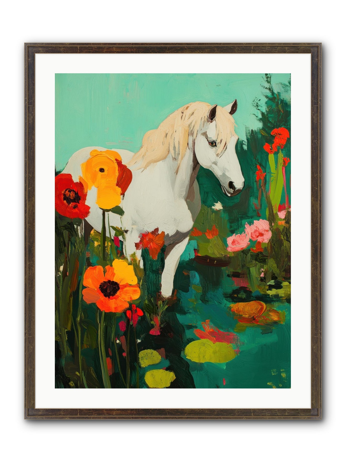 Wildflower Framed Print - Slimwoods Black/Gold 24x32