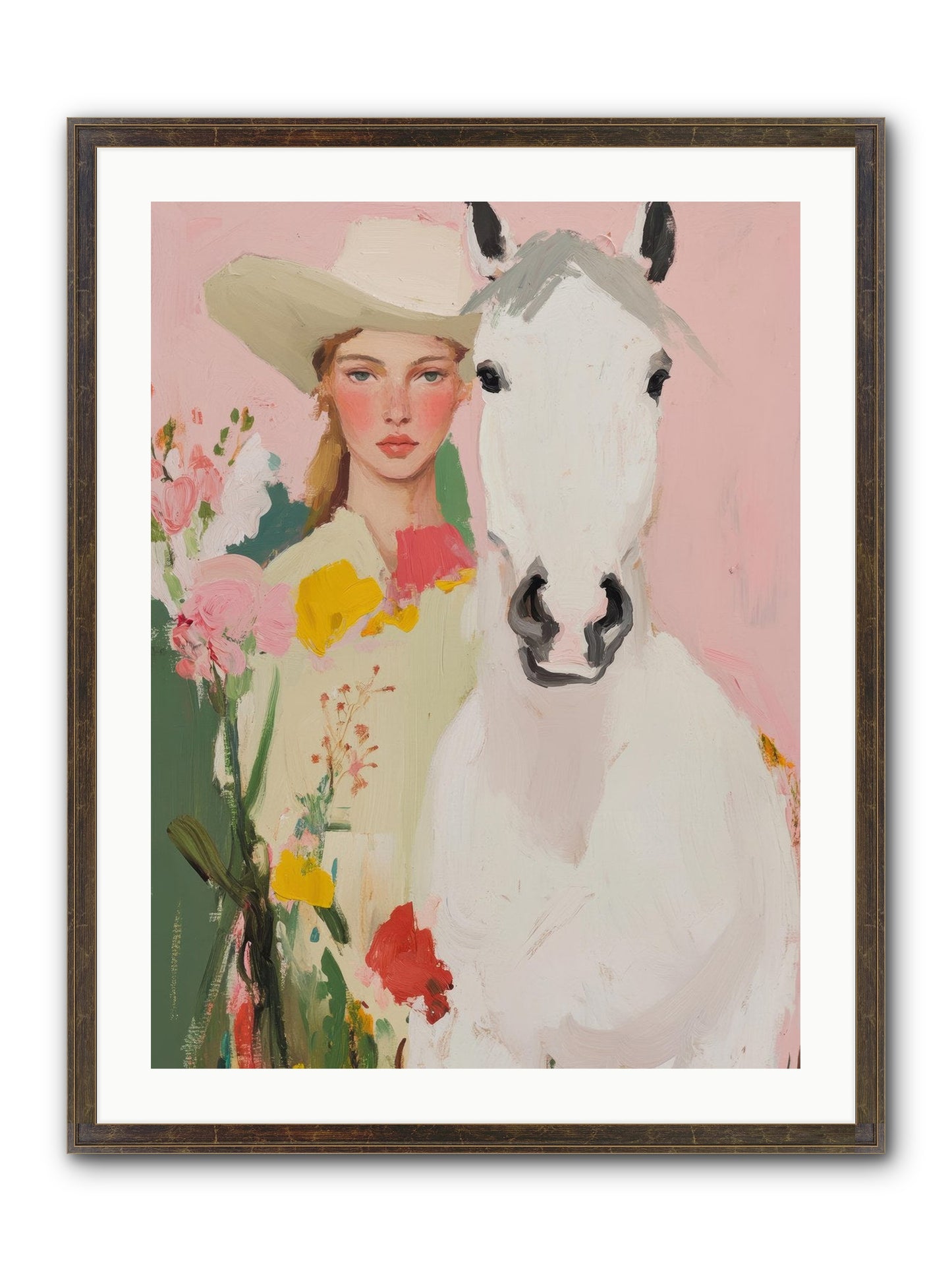 Wildflower Keeper Framed Print - Slimwoods Black/Gold 24x32