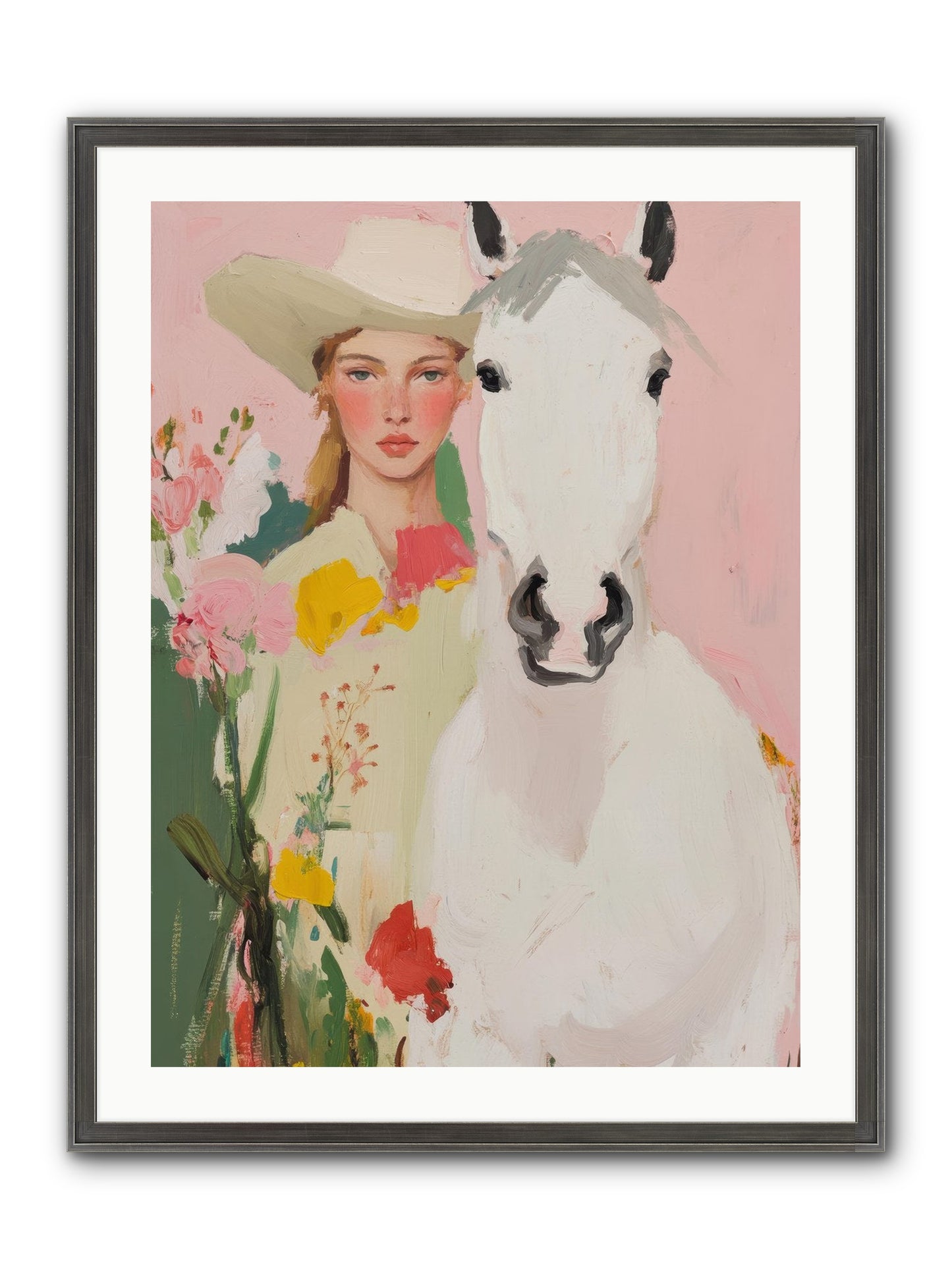 Wildflower Keeper Framed Print - Slimwoods Black/Silver 24x32