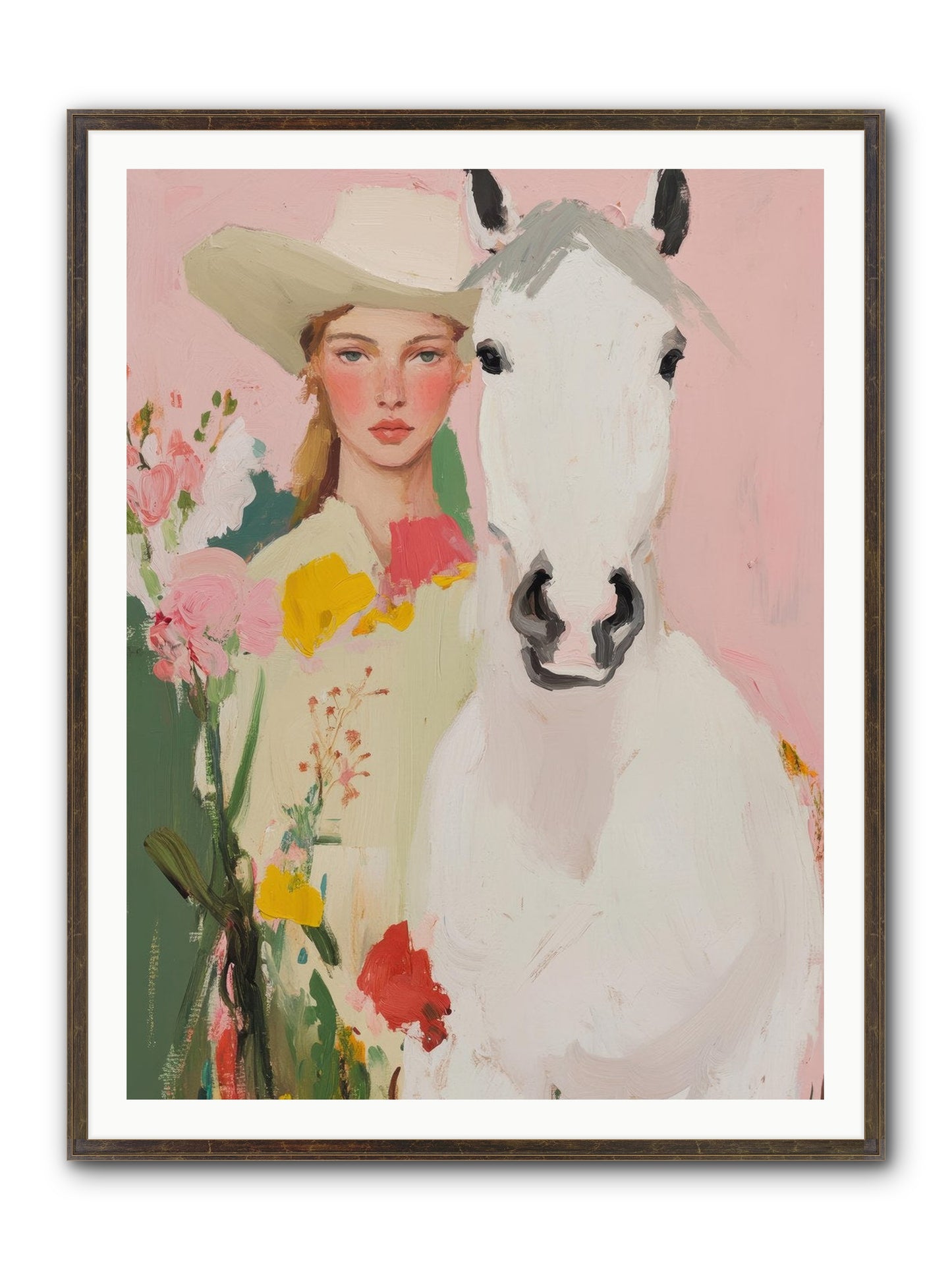 Wildflower Keeper Framed Print - Slimwoods Black/Gold 36x48
