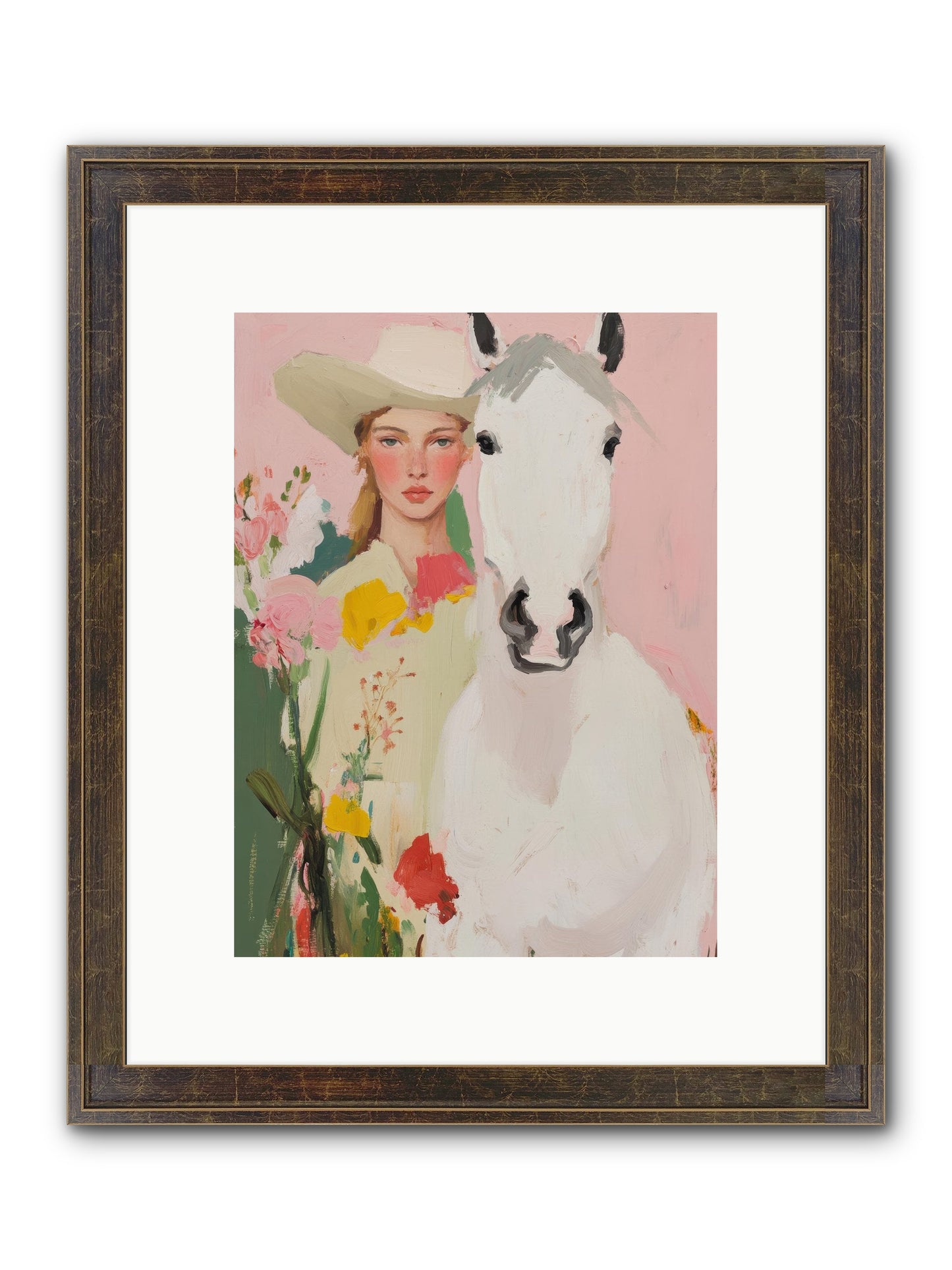 Wildflower Keeper Framed Print - Slimwoods Black/Gold 9x12