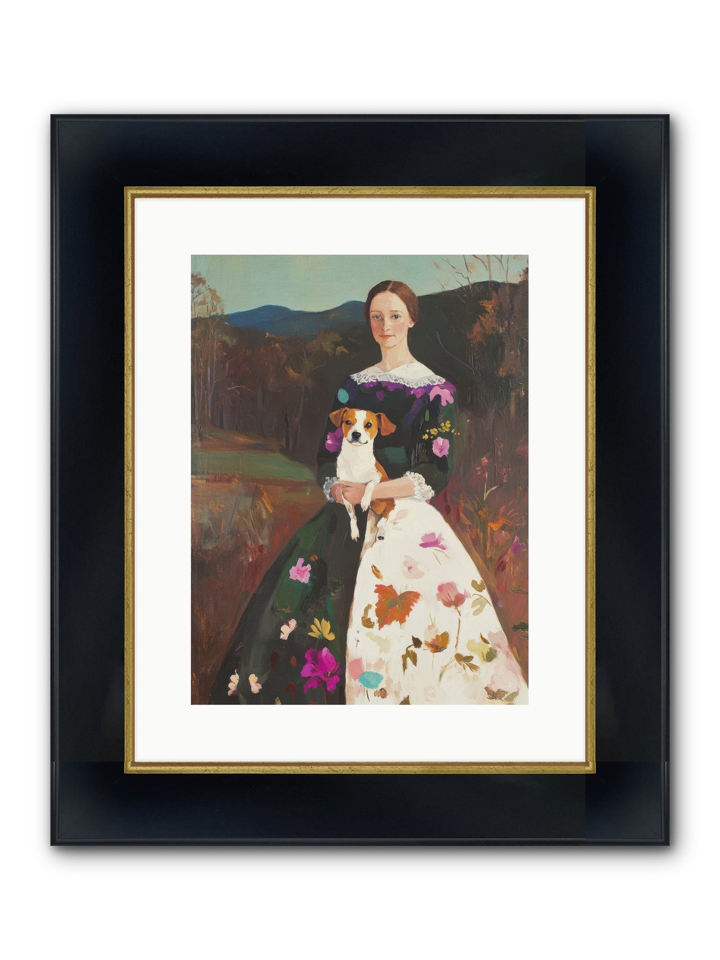 Wildflower Whispers Framed Print - Wide Black w/Gold 12x16