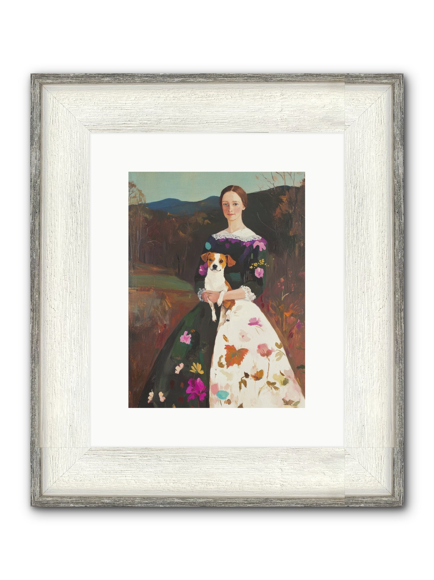 Wildflower Whispers Framed Print - Driftwood White 9x12