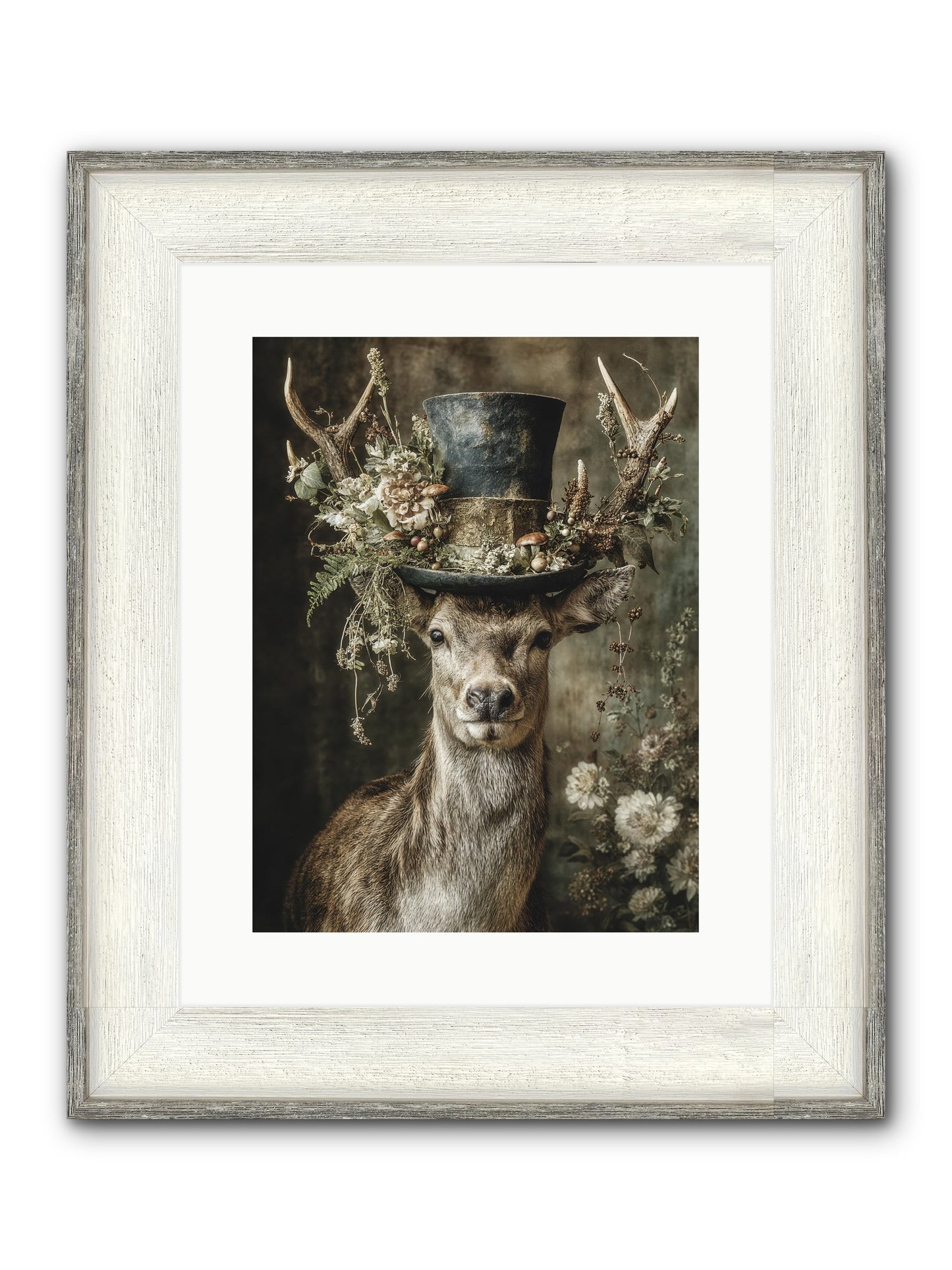 Wildwood Framed Print - Driftwood White 12x16