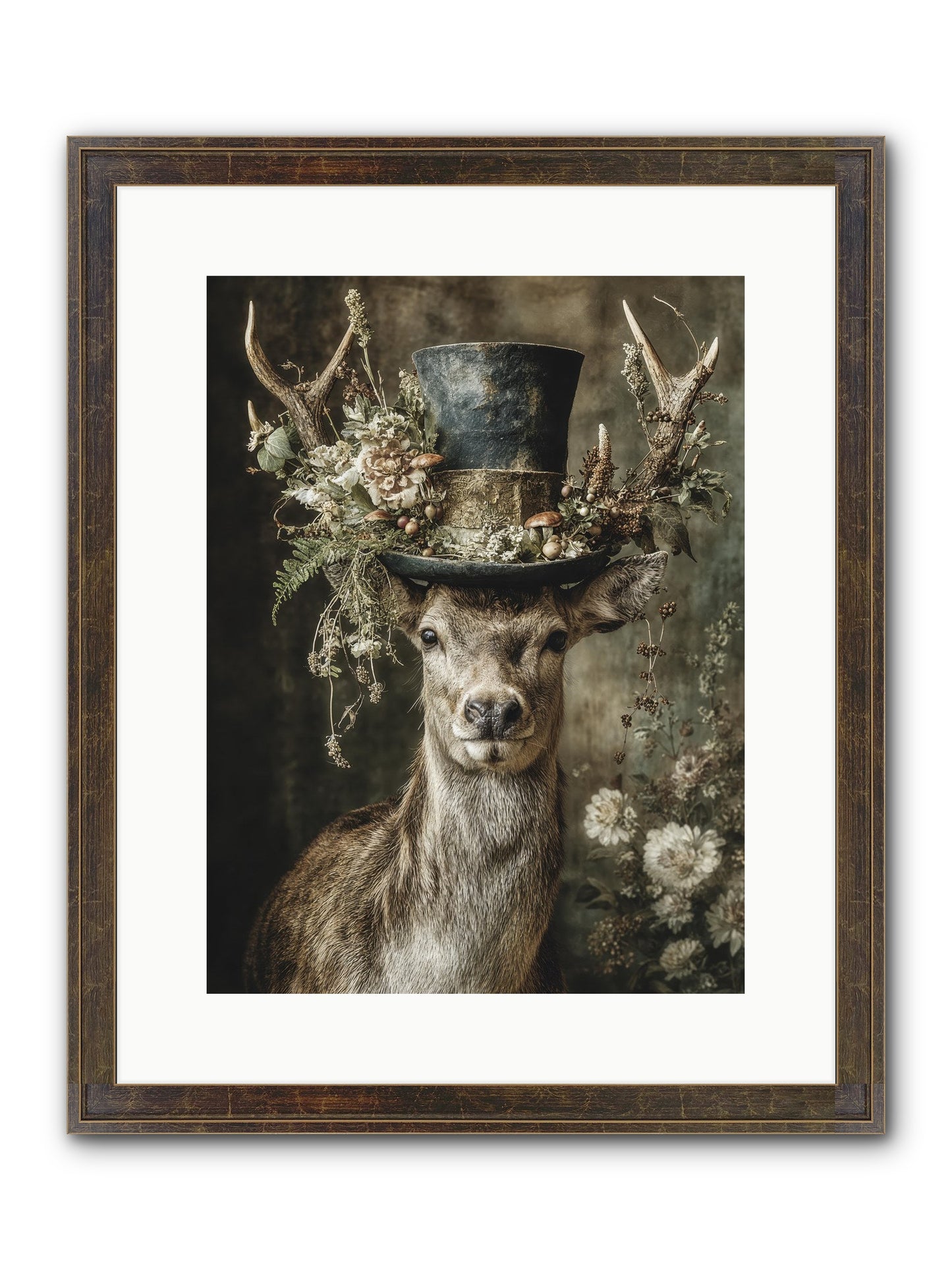 Wildwood Framed Print - Slimwoods Black/Gold 12x16