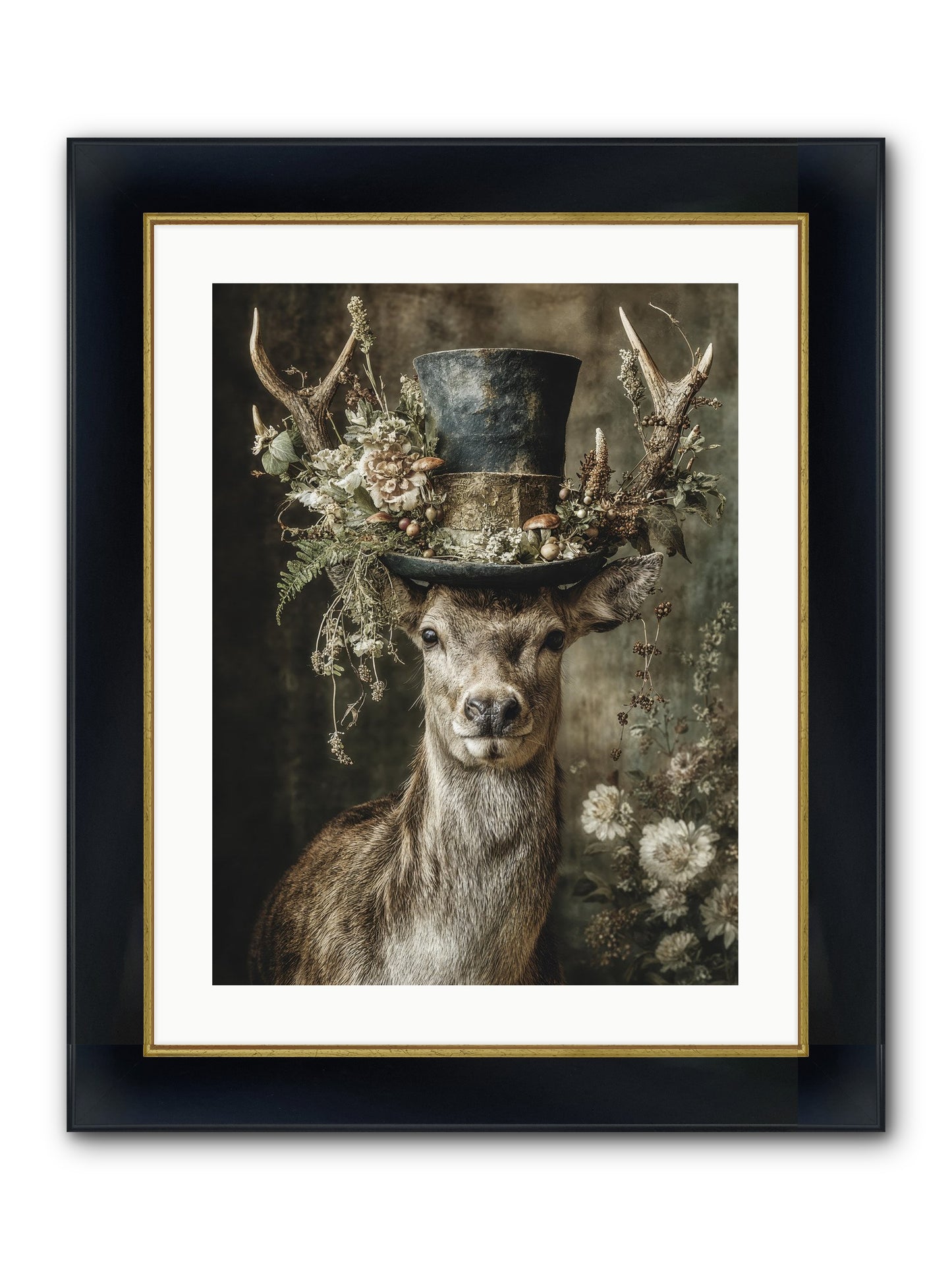 Wildwood Framed Print - Wide Black w/Gold 18x24