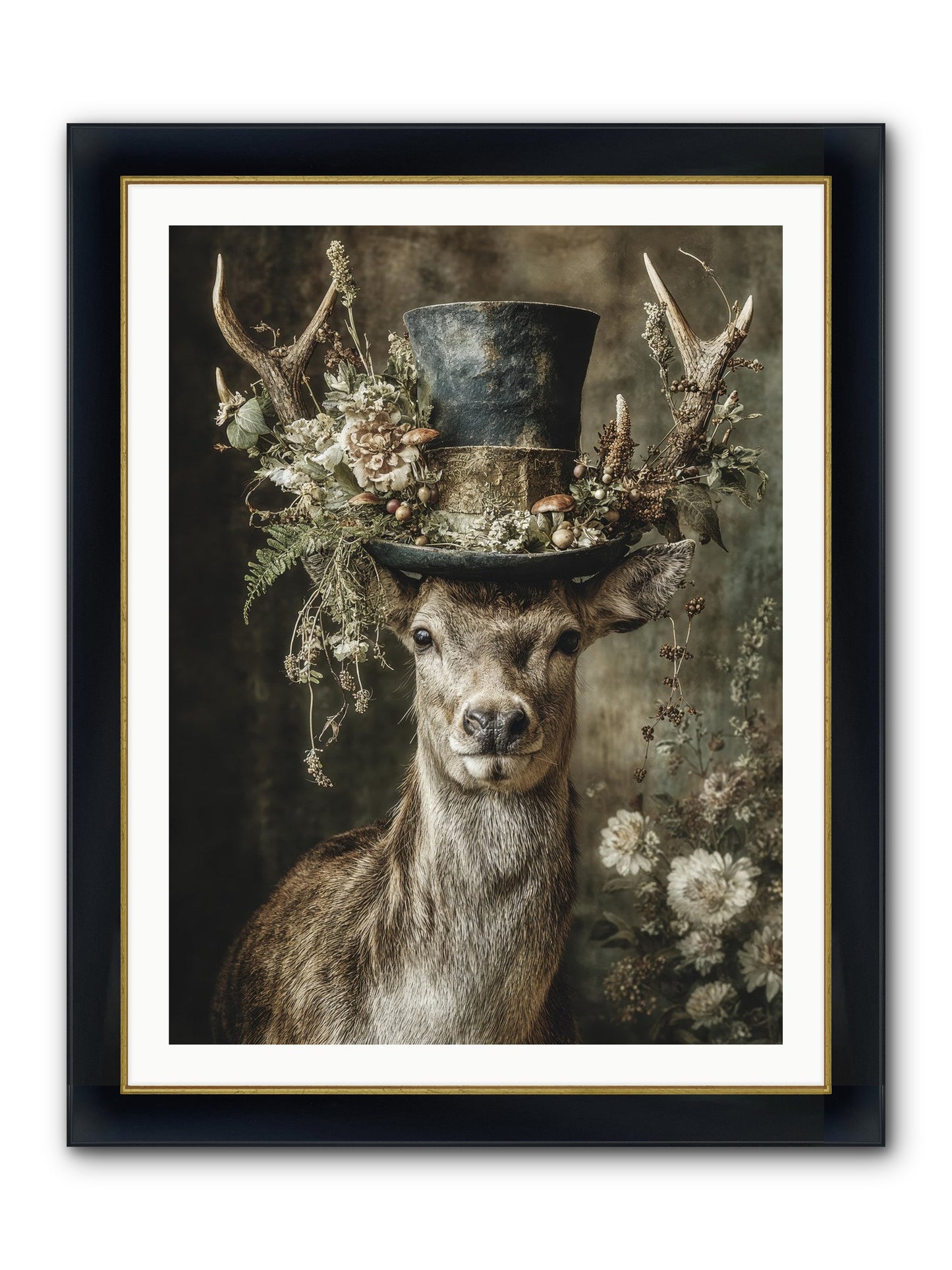 Wildwood Framed Print - Wide Black w/Gold 30x40