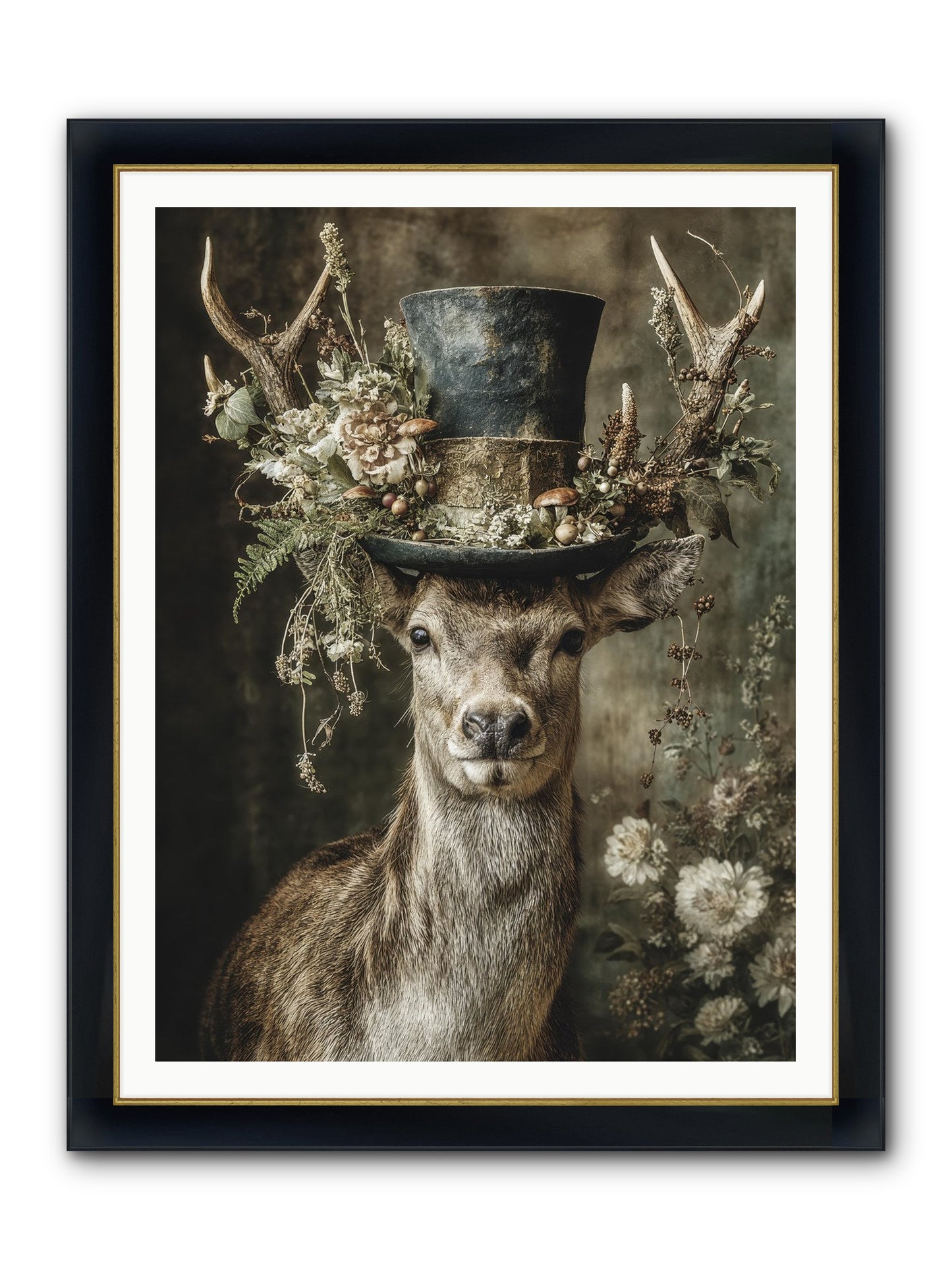 Wildwood Framed Print - Wide Black w/Gold 36x48