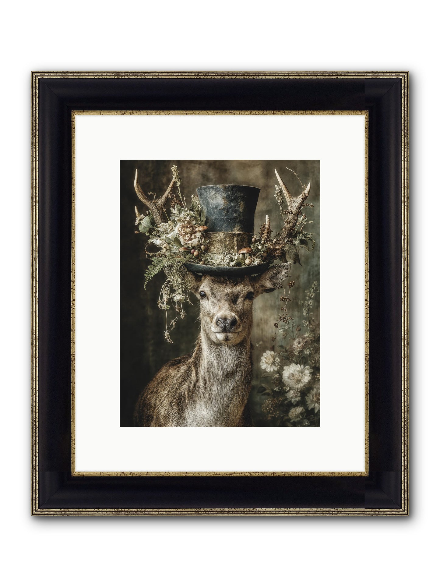 Wildwood Framed Print - Black & Gold 9x12