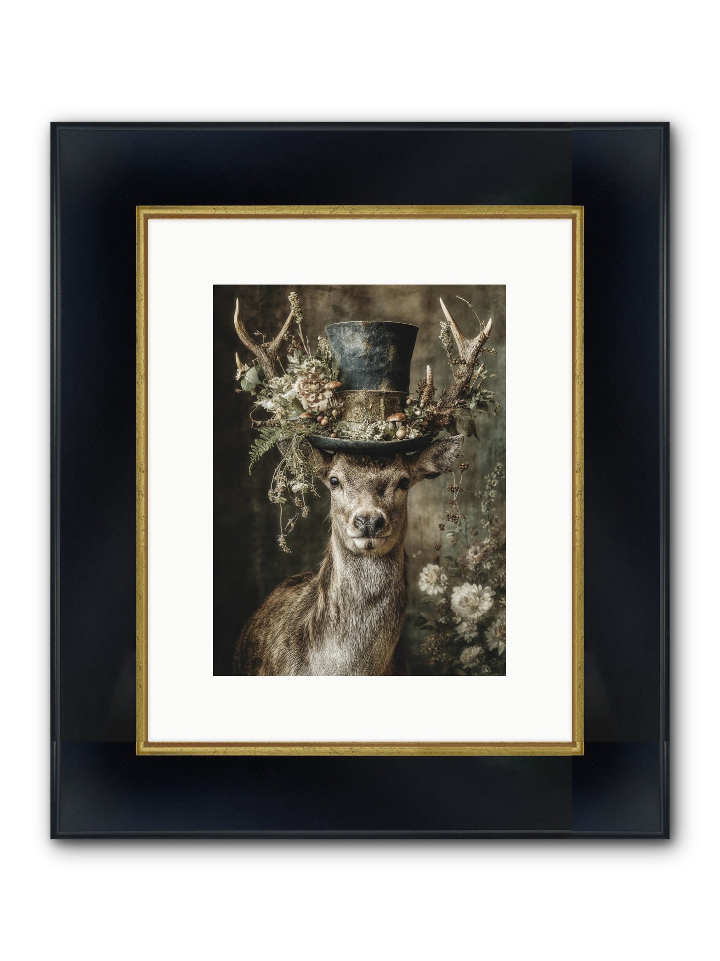 Wildwood Framed Print - Wide Black w/Gold 9x12