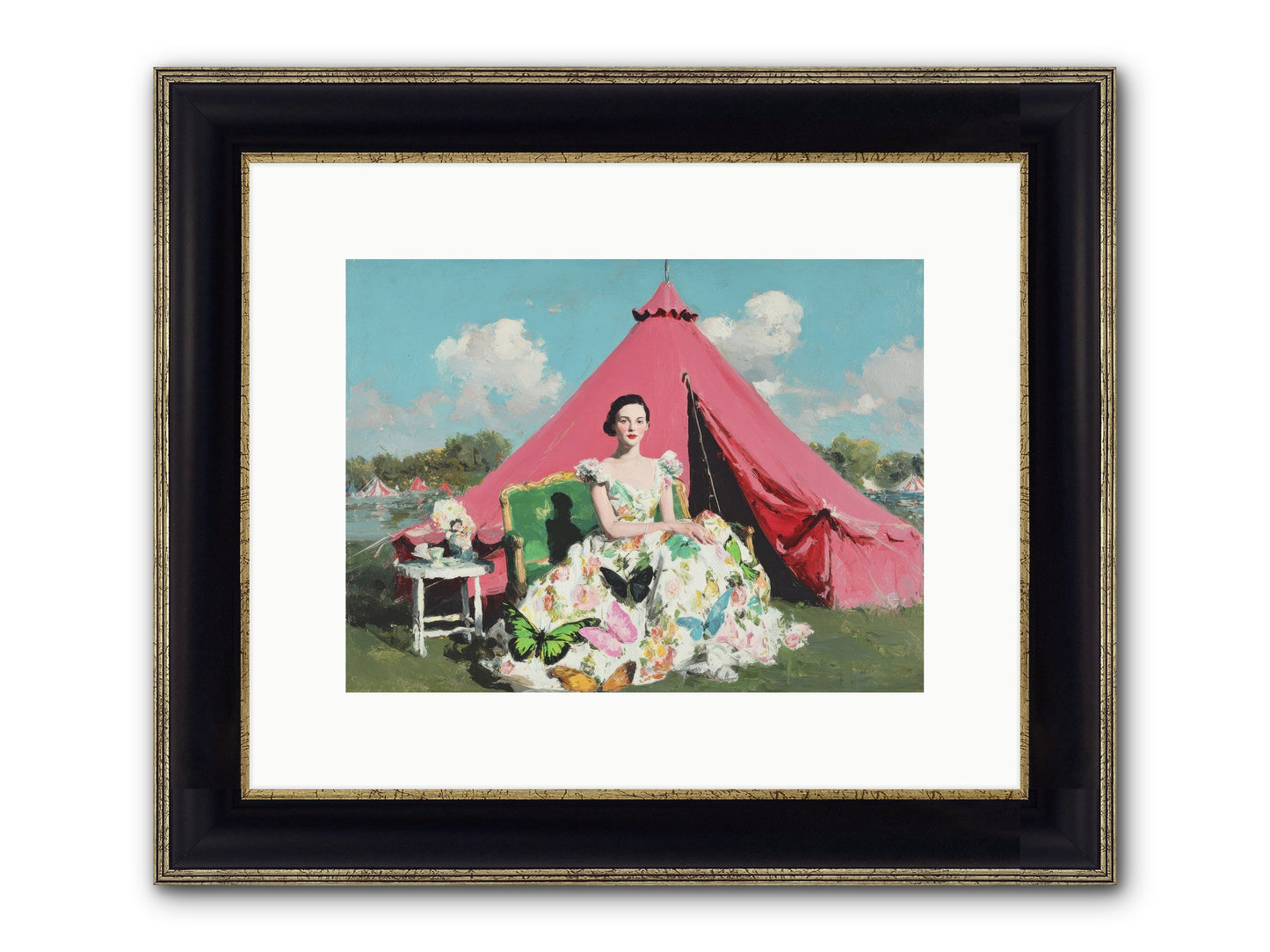 Willowmere Society Framed Print - Black & Gold 12x9