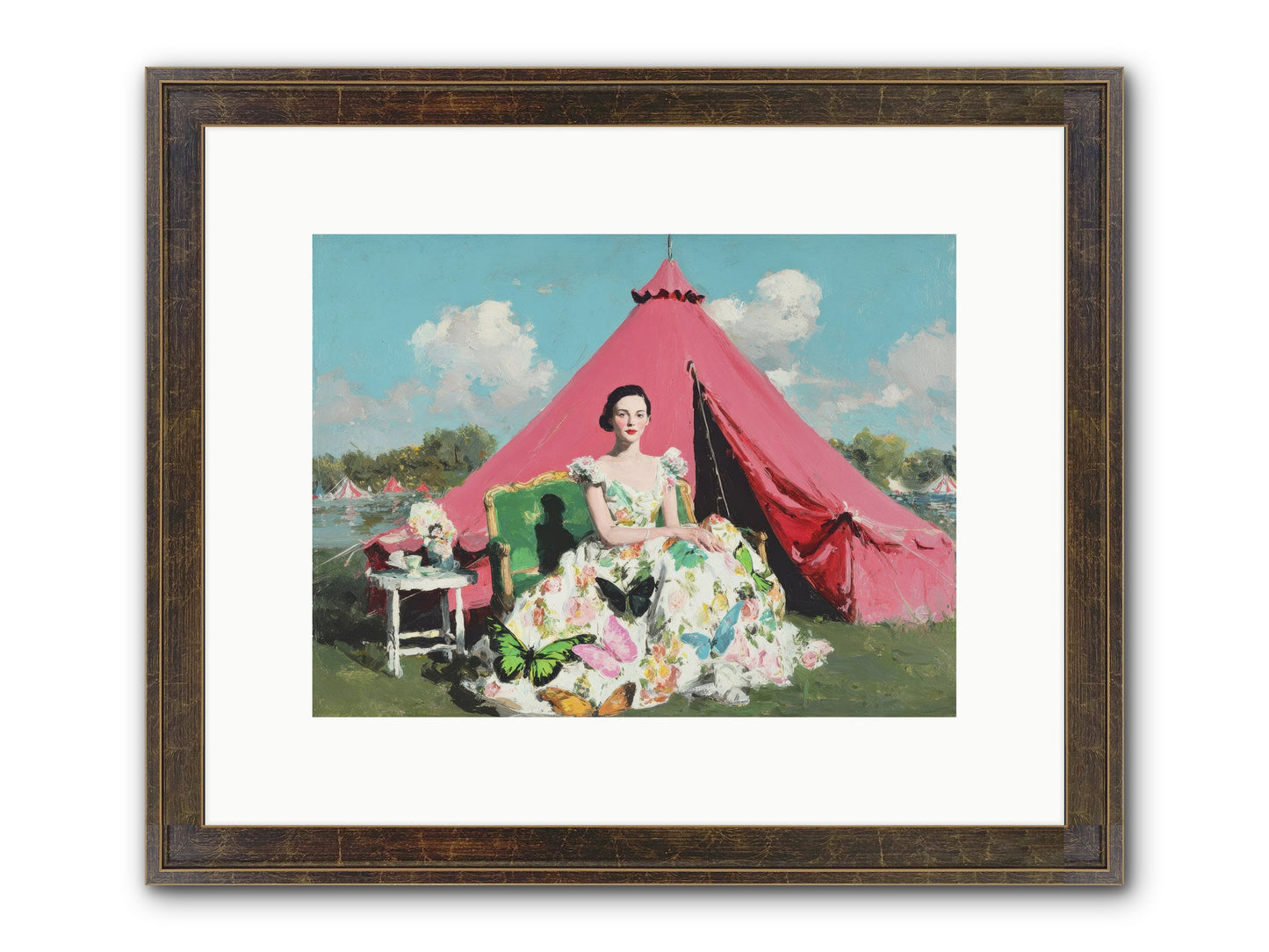Willowmere Society Framed Print - Slimwoods Black/Gold 12x9