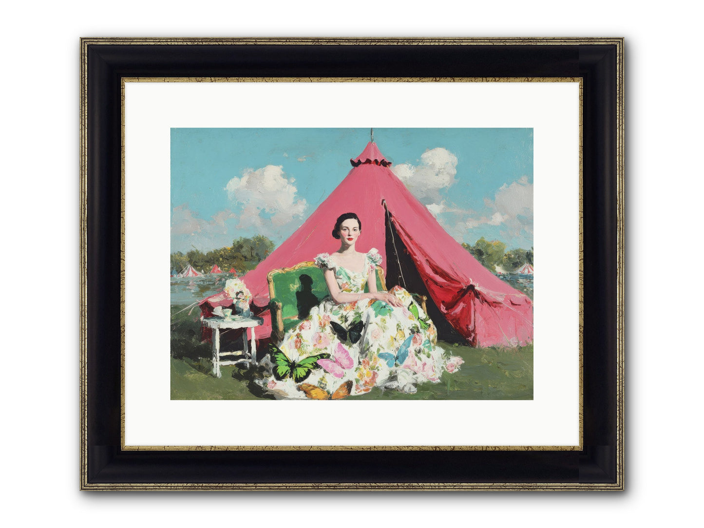 Willowmere Society Framed Print - Black & Gold 16x12