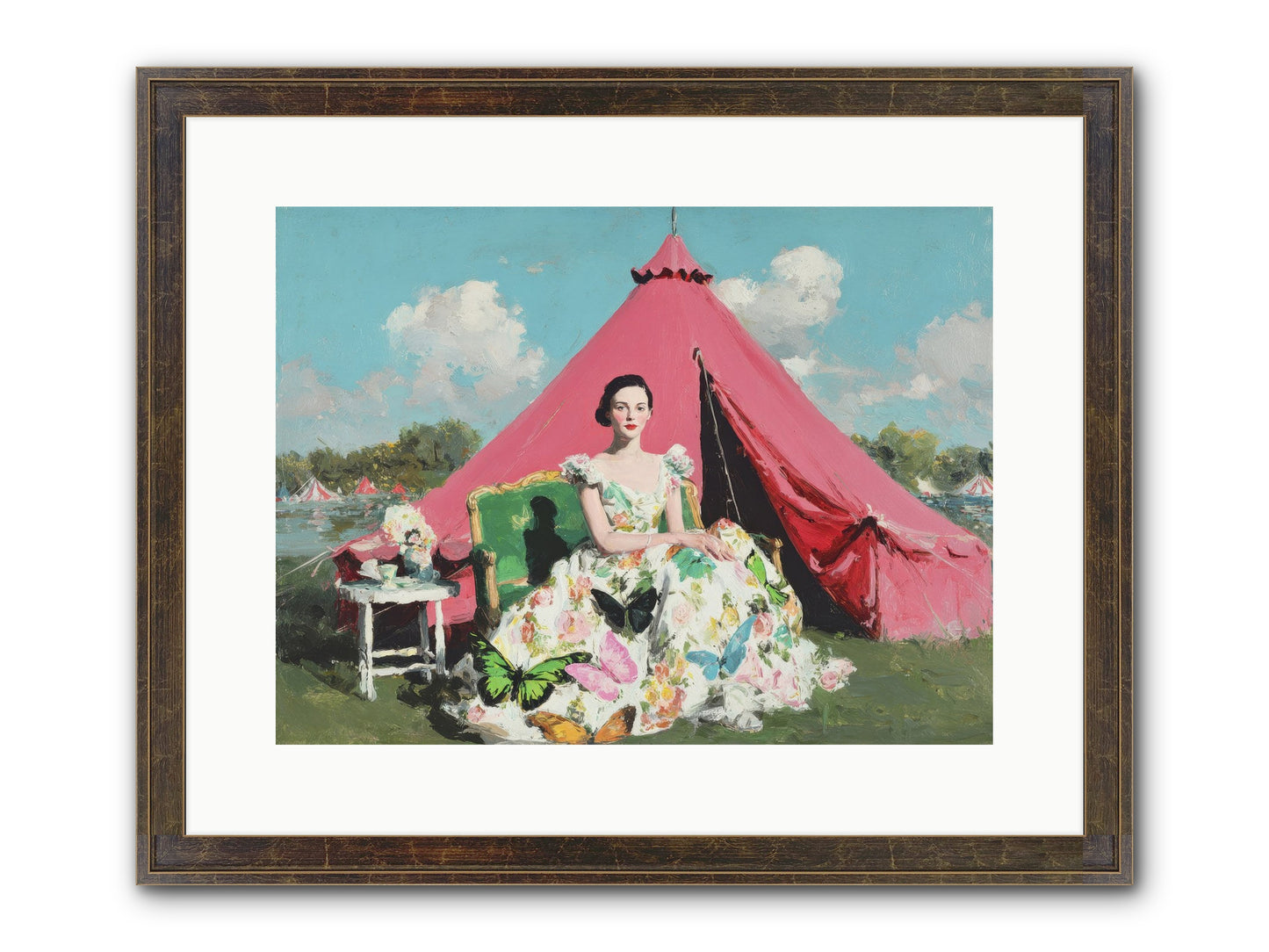 Willowmere Society Framed Print - Slimwoods Black/Gold 16x12