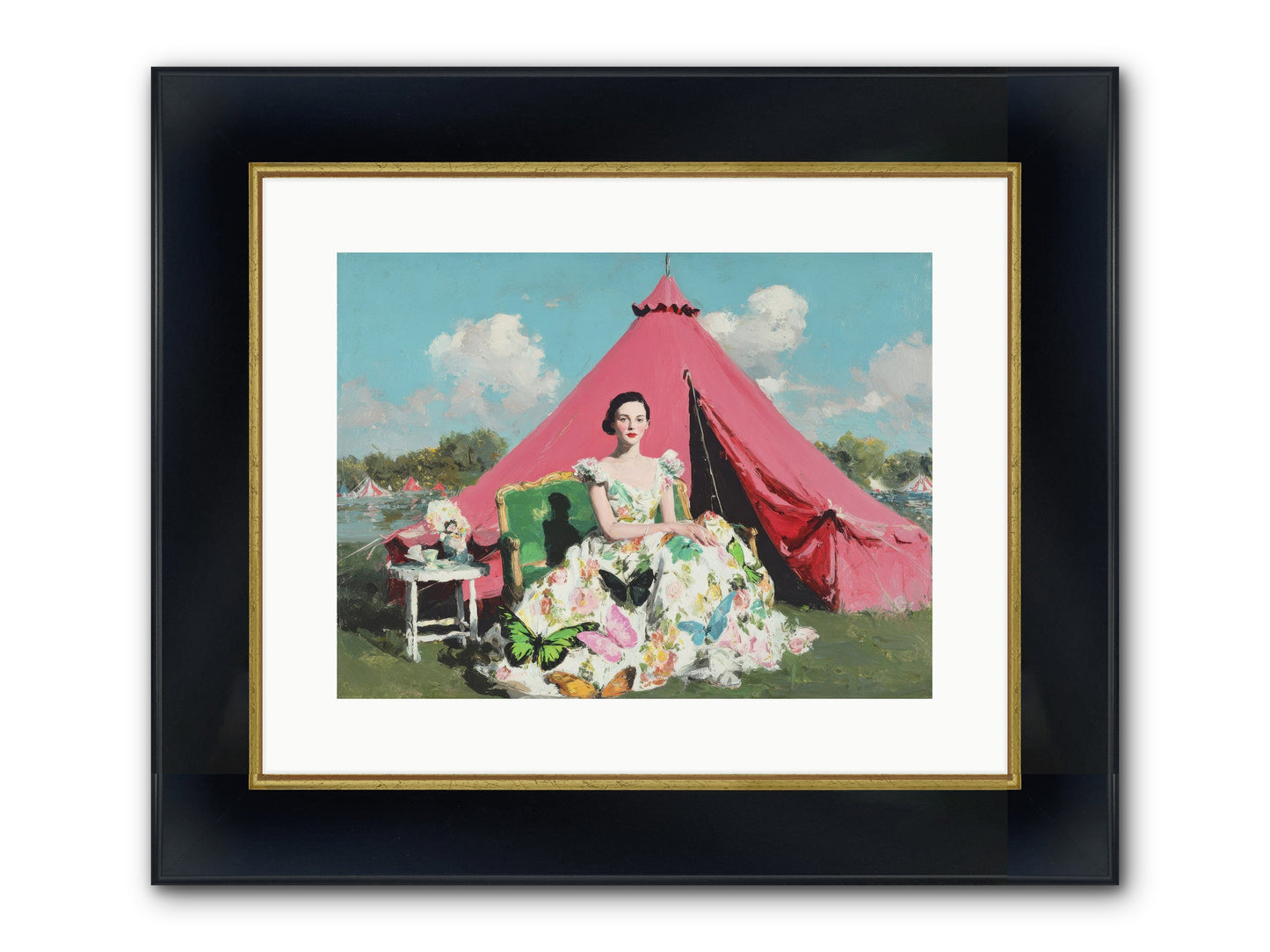 Willowmere Society Framed Print - Wide Black w/Gold 16x12