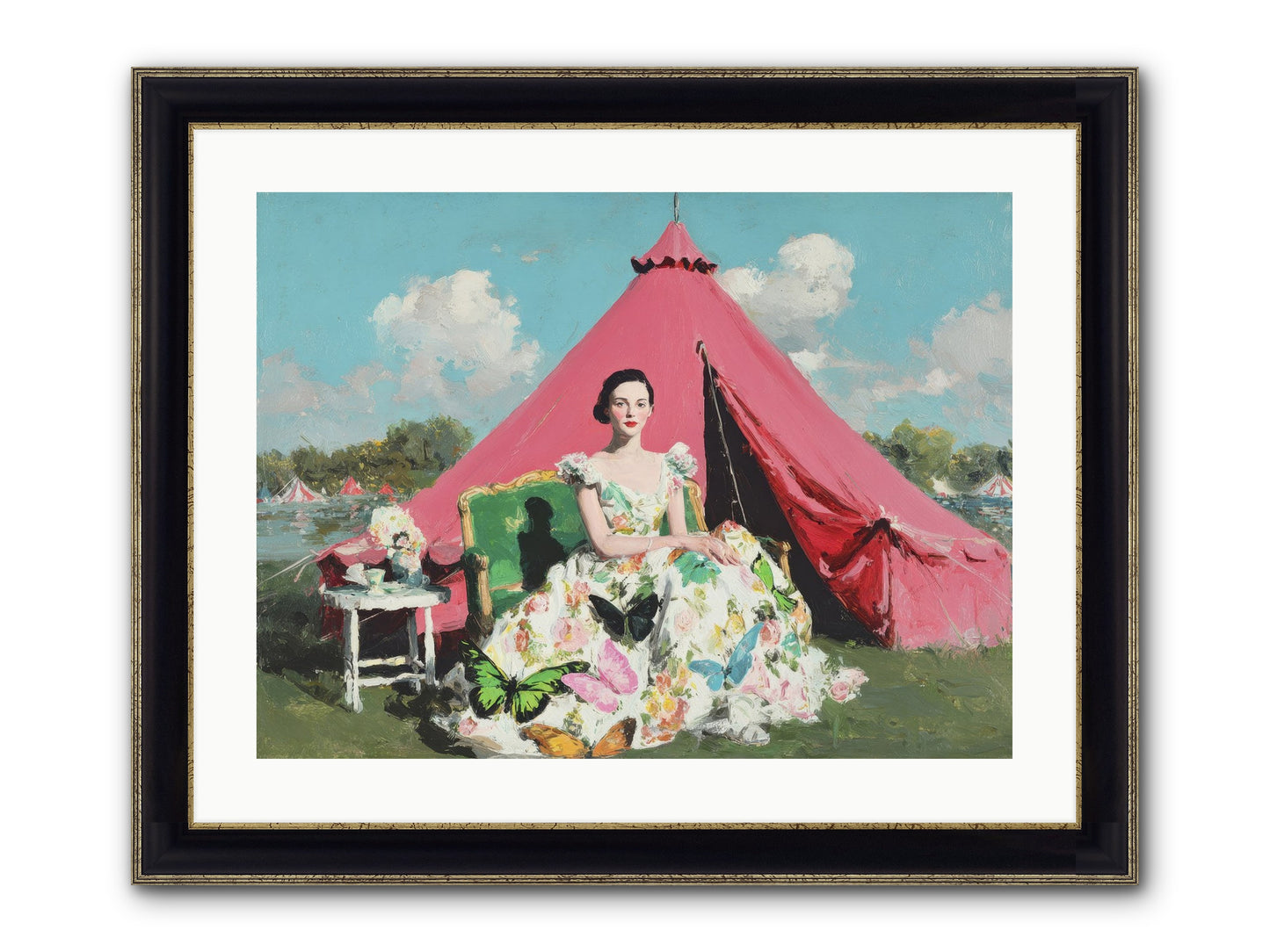 Willowmere Society Framed Print - Black & Gold 24x18